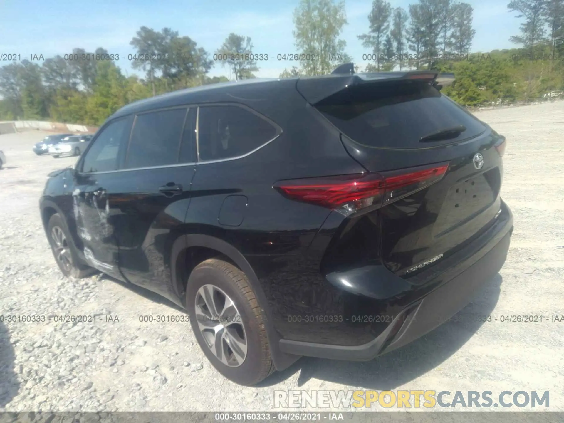 3 Photograph of a damaged car 5TDGZRBH0LS512676 TOYOTA HIGHLANDER 2020