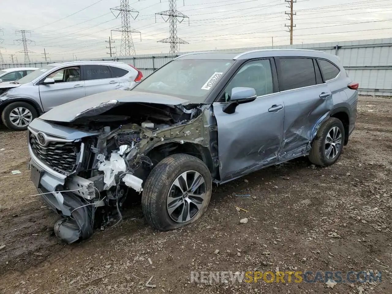 1 Photograph of a damaged car 5TDGZRBH1LS052265 TOYOTA HIGHLANDER 2020