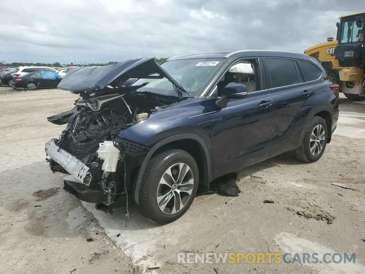 1 Photograph of a damaged car 5TDGZRBH6LS009878 TOYOTA HIGHLANDER 2020