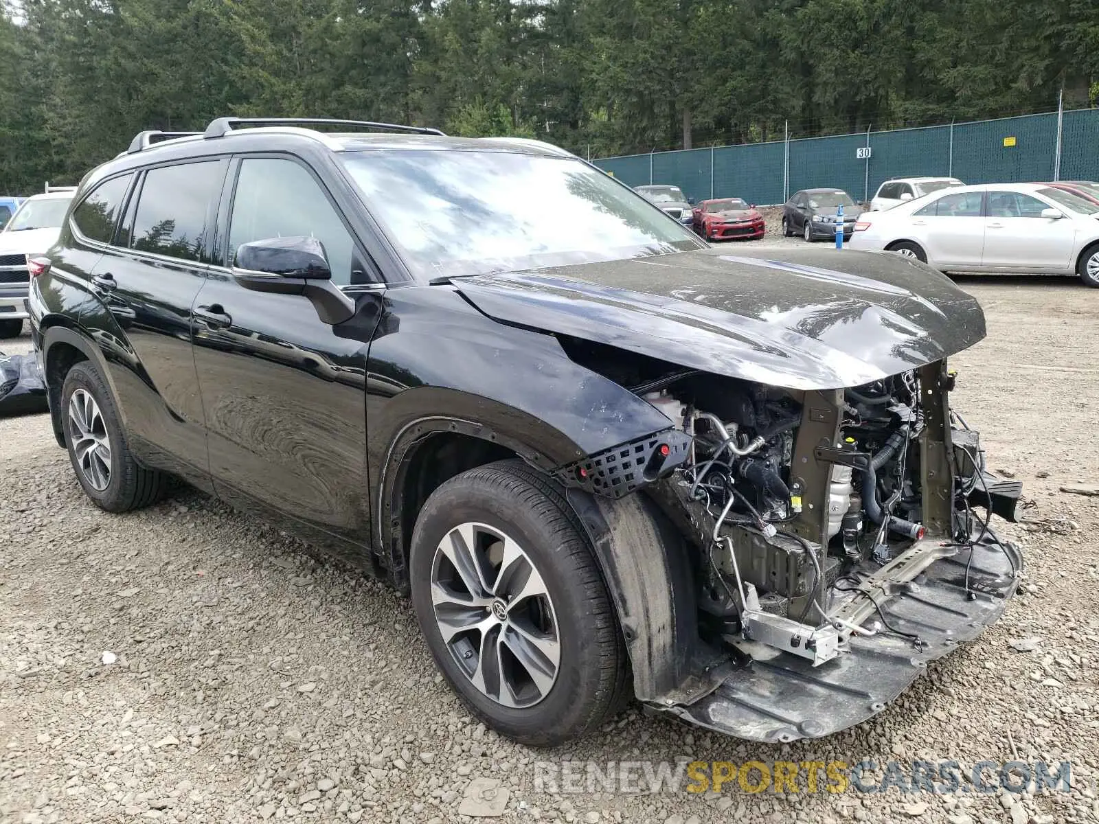 1 Photograph of a damaged car 5TDGZRBH6LS506364 TOYOTA HIGHLANDER 2020