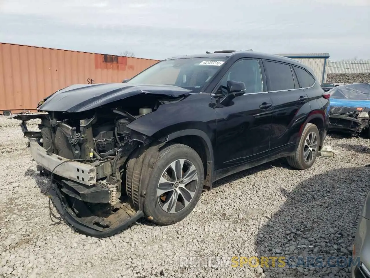 1 Photograph of a damaged car 5TDGZRBH8LS046463 TOYOTA HIGHLANDER 2020