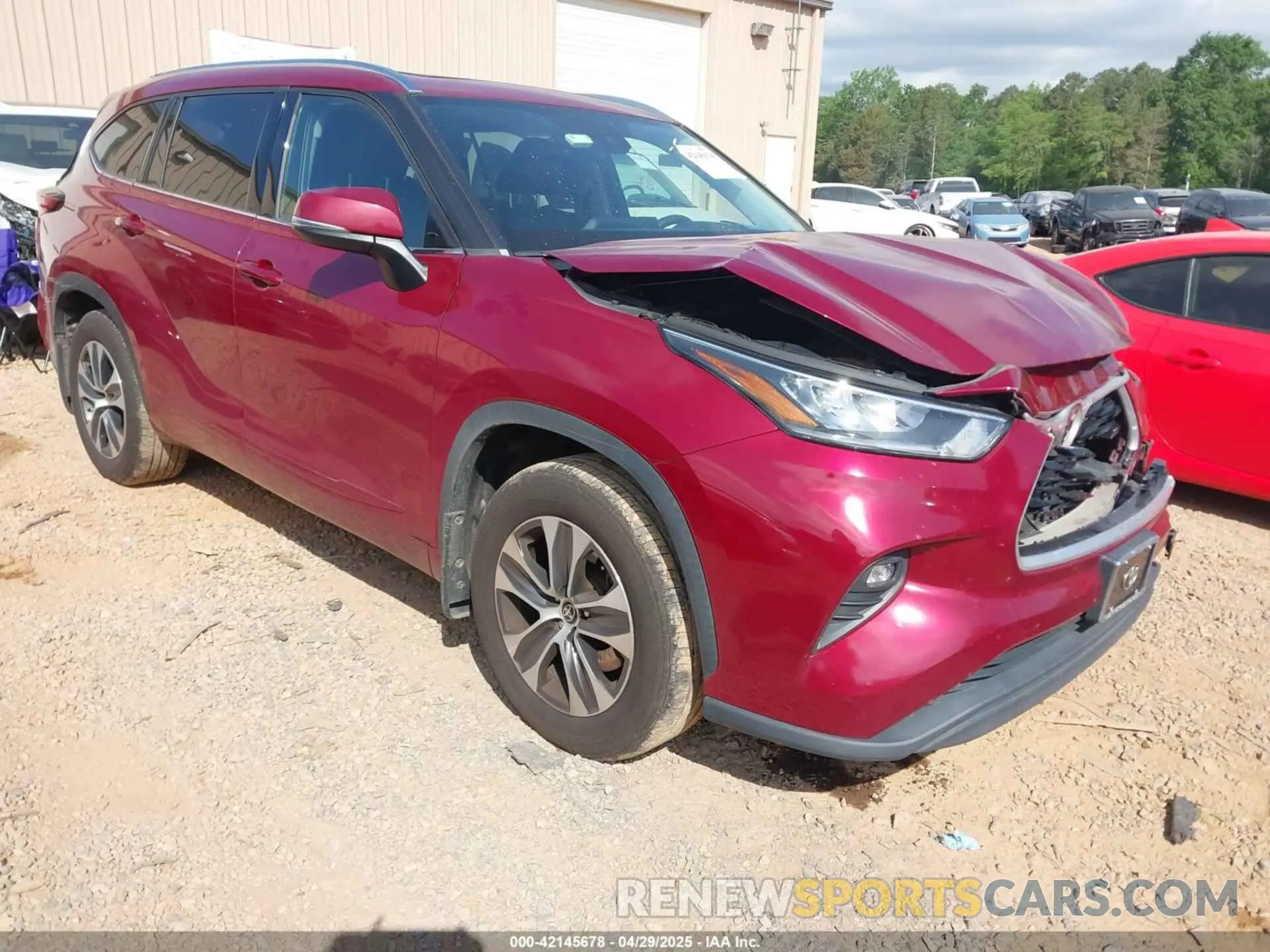 1 Photograph of a damaged car 5TDGZRBH9LS011673 TOYOTA HIGHLANDER 2020