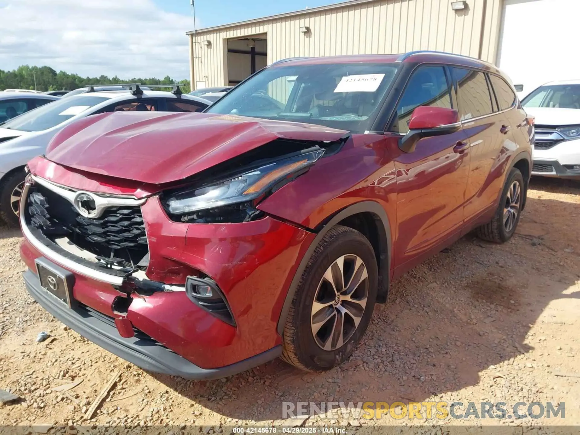 2 Photograph of a damaged car 5TDGZRBH9LS011673 TOYOTA HIGHLANDER 2020