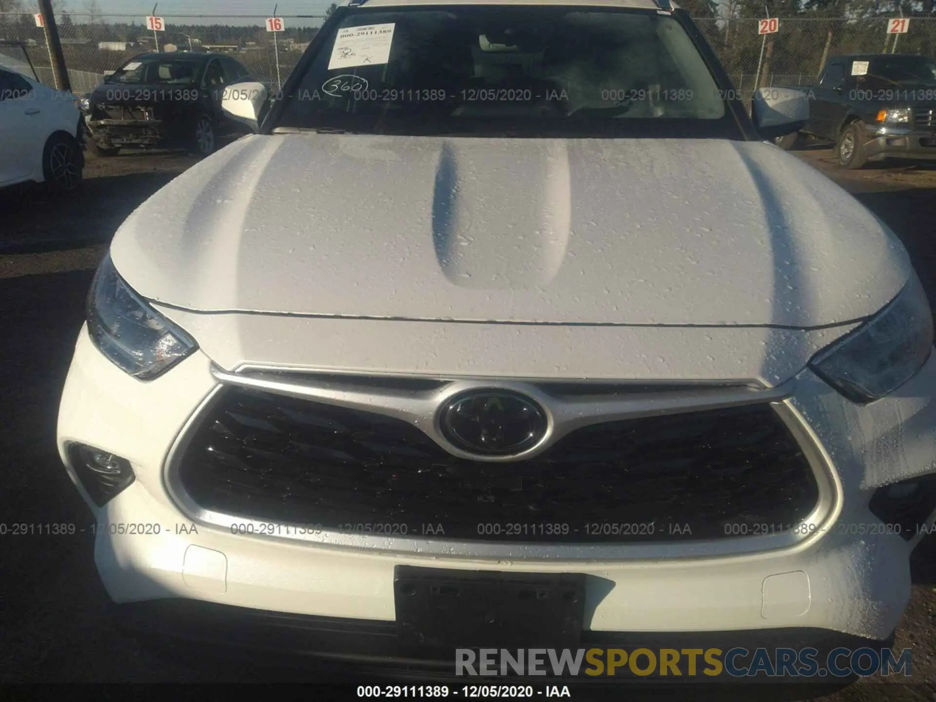 6 Photograph of a damaged car 5TDGZRBH9LS024438 TOYOTA HIGHLANDER 2020