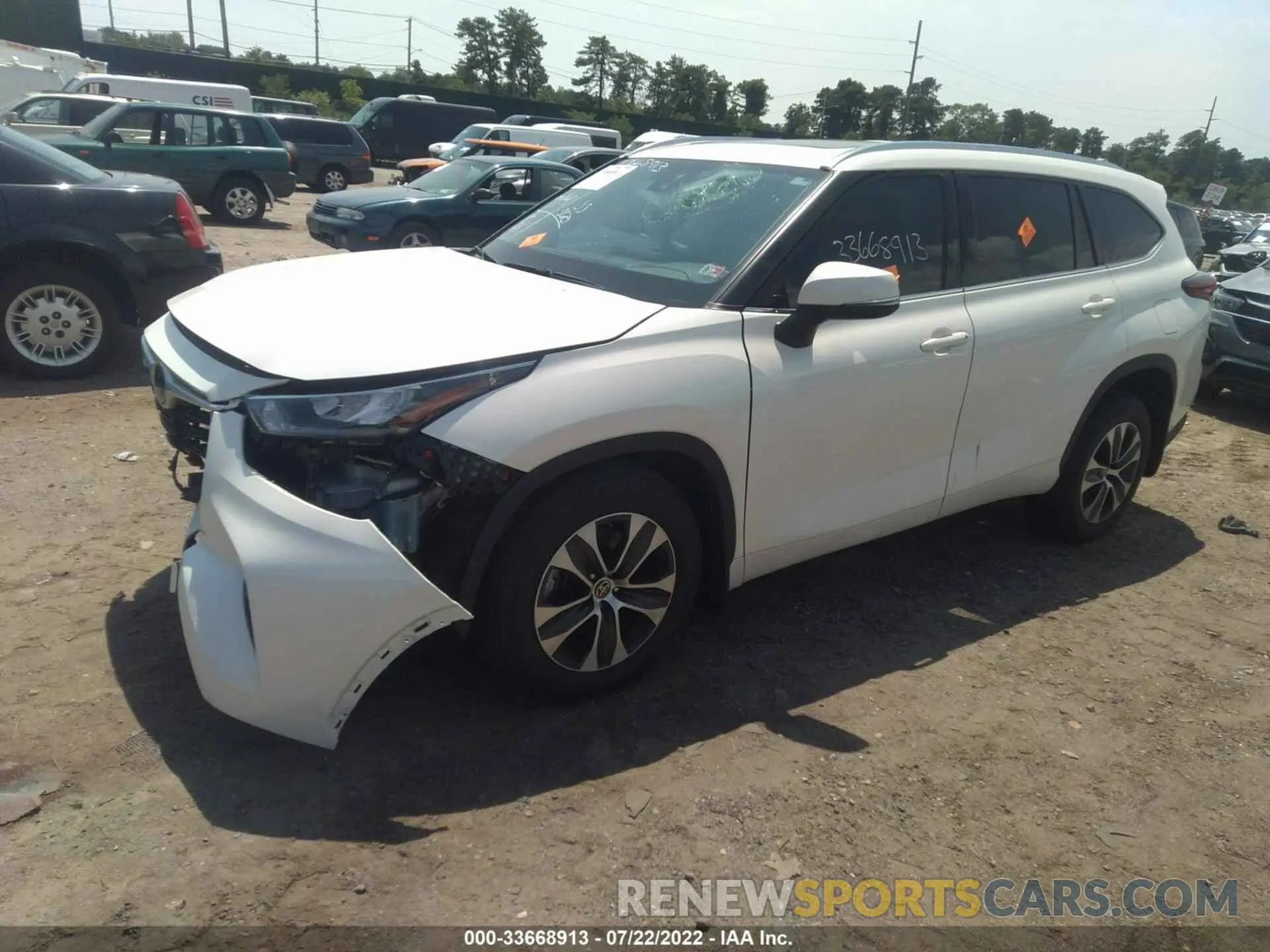 2 Photograph of a damaged car 5TDGZRBH9LS505953 TOYOTA HIGHLANDER 2020