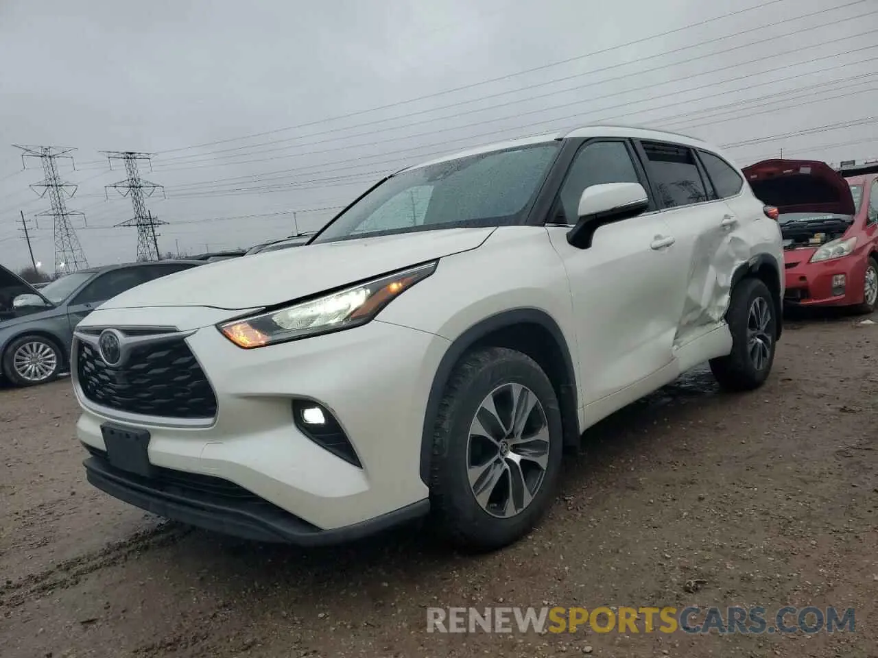1 Photograph of a damaged car 5TDGZRBHXLS510451 TOYOTA HIGHLANDER 2020