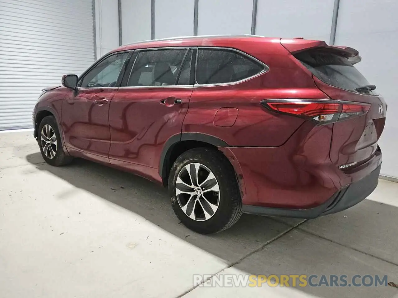 2 Photograph of a damaged car 5TDHZRAH0LS504910 TOYOTA HIGHLANDER 2020