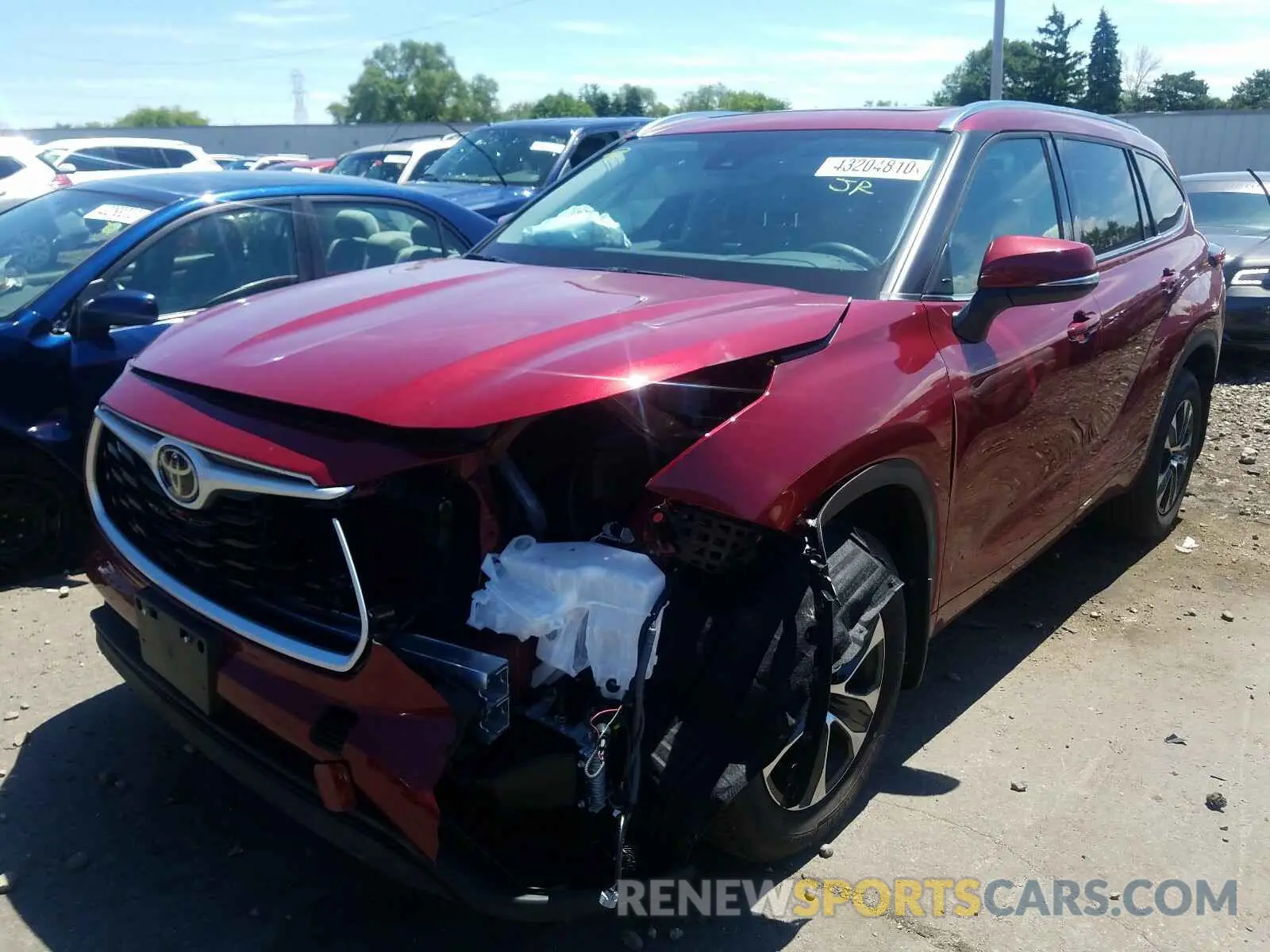 2 Photograph of a damaged car 5TDHZRBH2LS009655 TOYOTA HIGHLANDER 2020