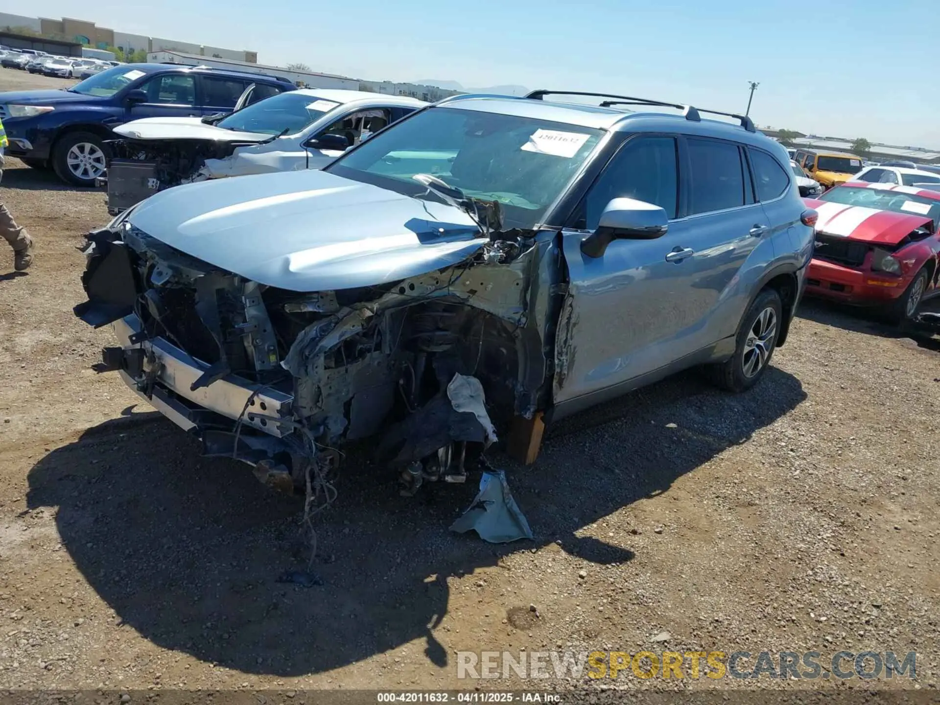 2 Photograph of a damaged car 5TDHZRBH3LS020065 TOYOTA HIGHLANDER 2020