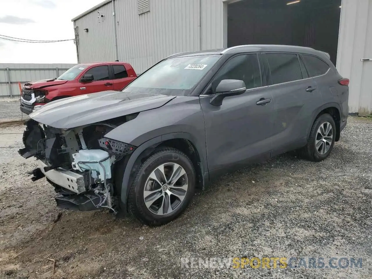 1 Photograph of a damaged car 5TDHZRBH5LS046733 TOYOTA HIGHLANDER 2020