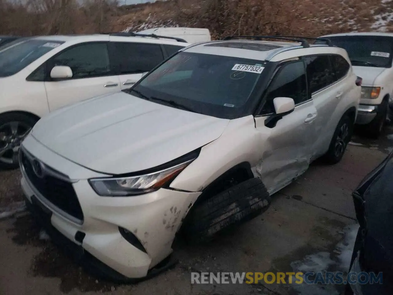 1 Photograph of a damaged car 5TDHZRBH8LS500697 TOYOTA HIGHLANDER 2020