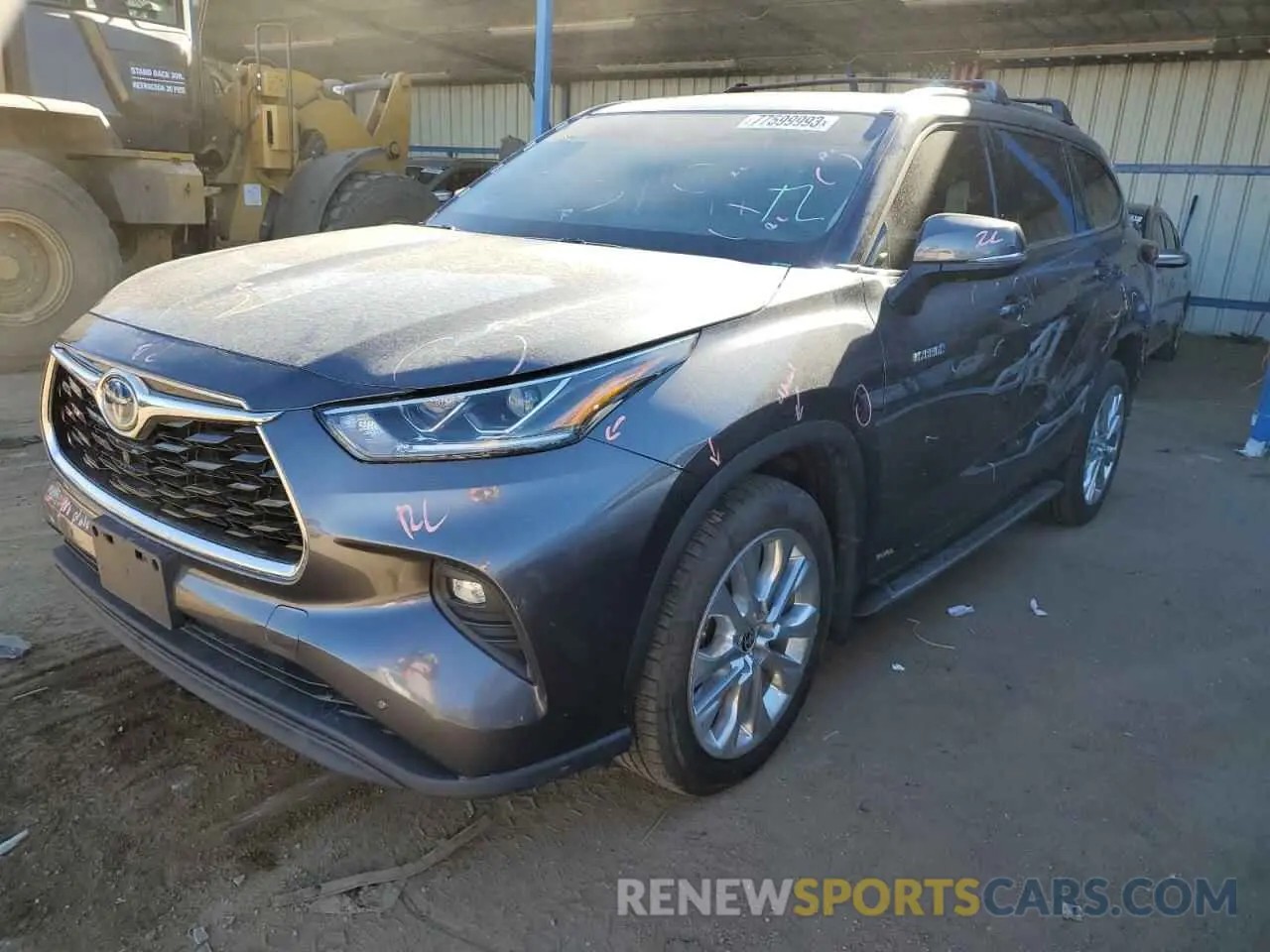 1 Photograph of a damaged car 5TDXBRCH4LS009526 TOYOTA HIGHLANDER 2020