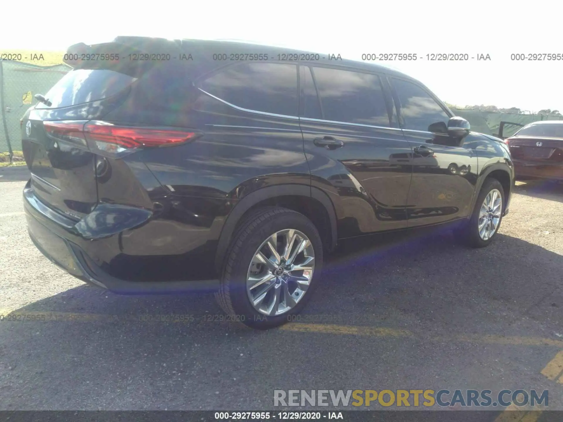 4 Фотография поврежденного автомобиля 5TDYZRAH5LS030288 TOYOTA HIGHLANDER 2020