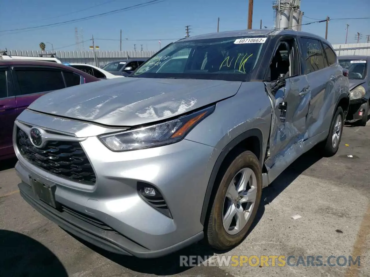 2 Фотография поврежденного автомобиля 5TDZZRAH0LS510338 TOYOTA HIGHLANDER 2020