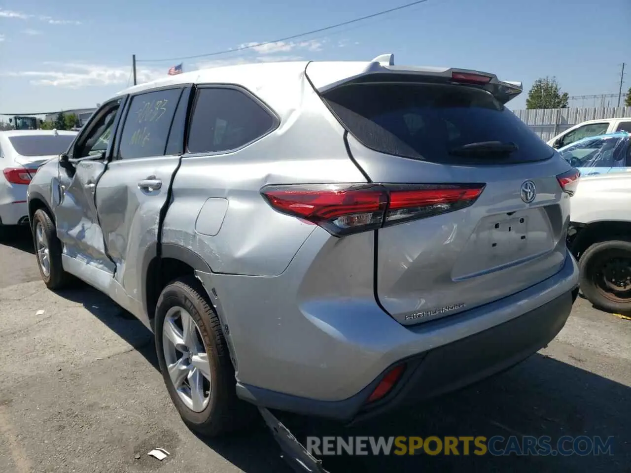 3 Фотография поврежденного автомобиля 5TDZZRAH0LS510338 TOYOTA HIGHLANDER 2020