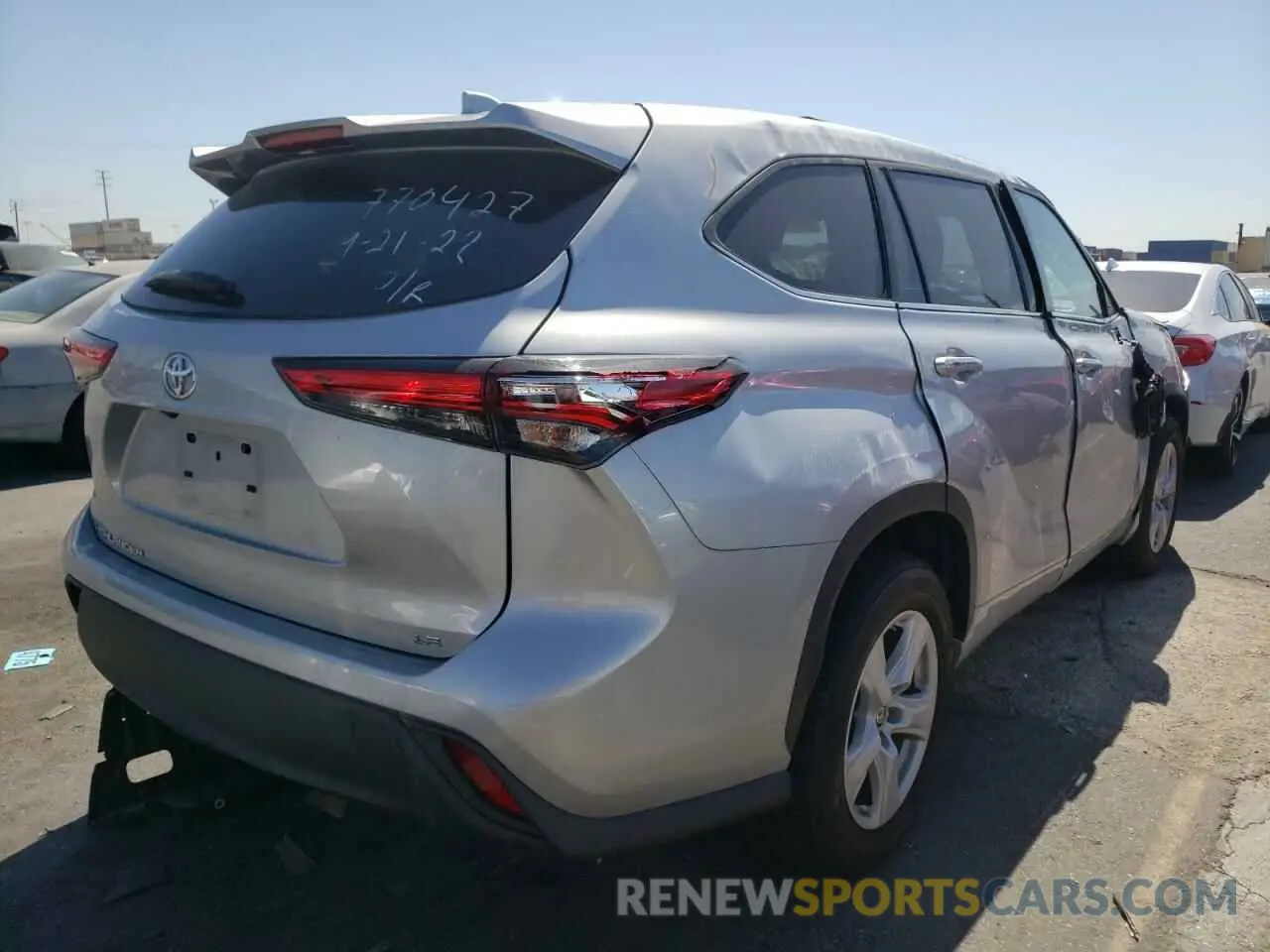 4 Фотография поврежденного автомобиля 5TDZZRAH0LS510338 TOYOTA HIGHLANDER 2020