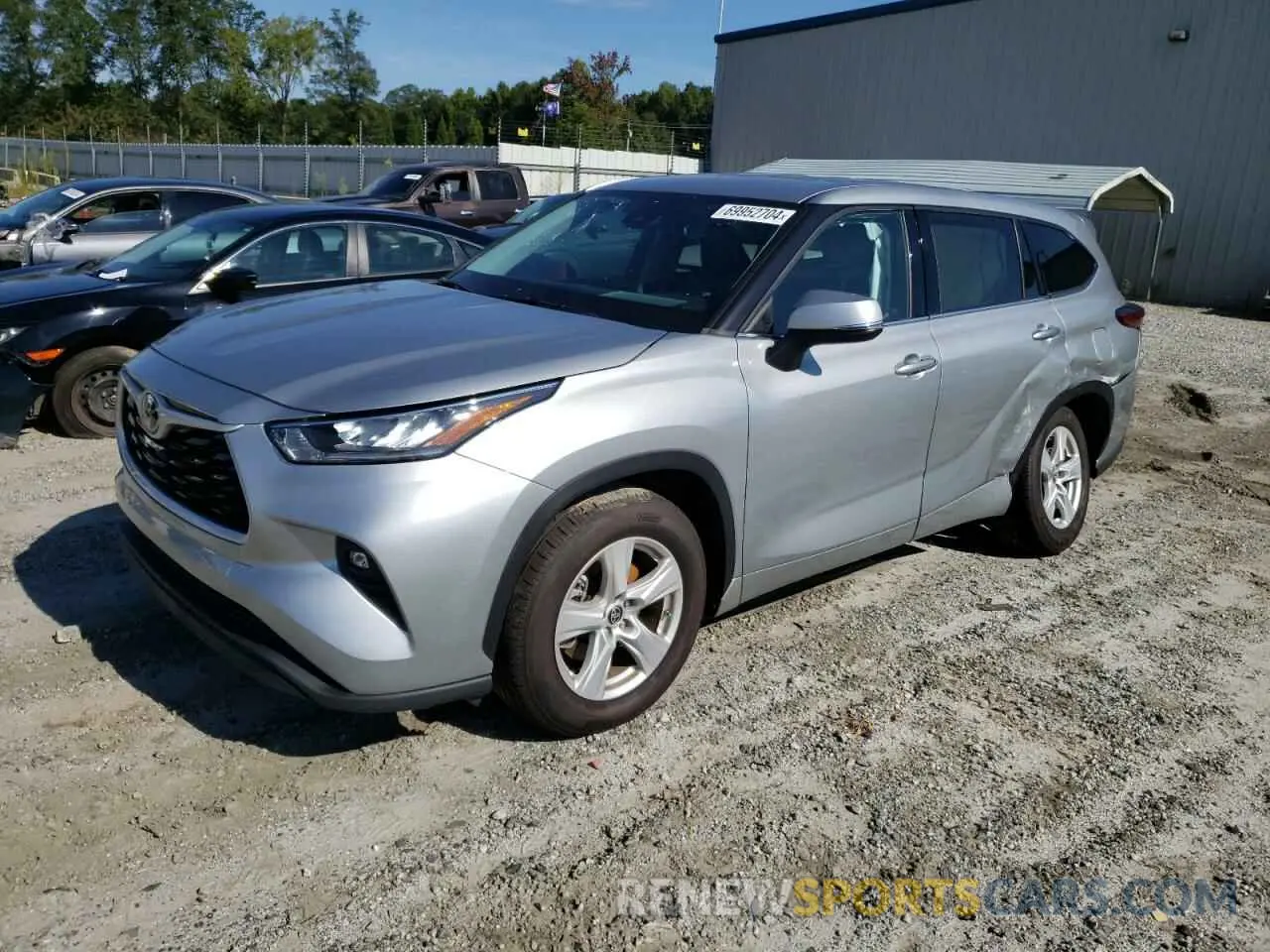 1 Photograph of a damaged car 5TDZZRAH4LS501349 TOYOTA HIGHLANDER 2020