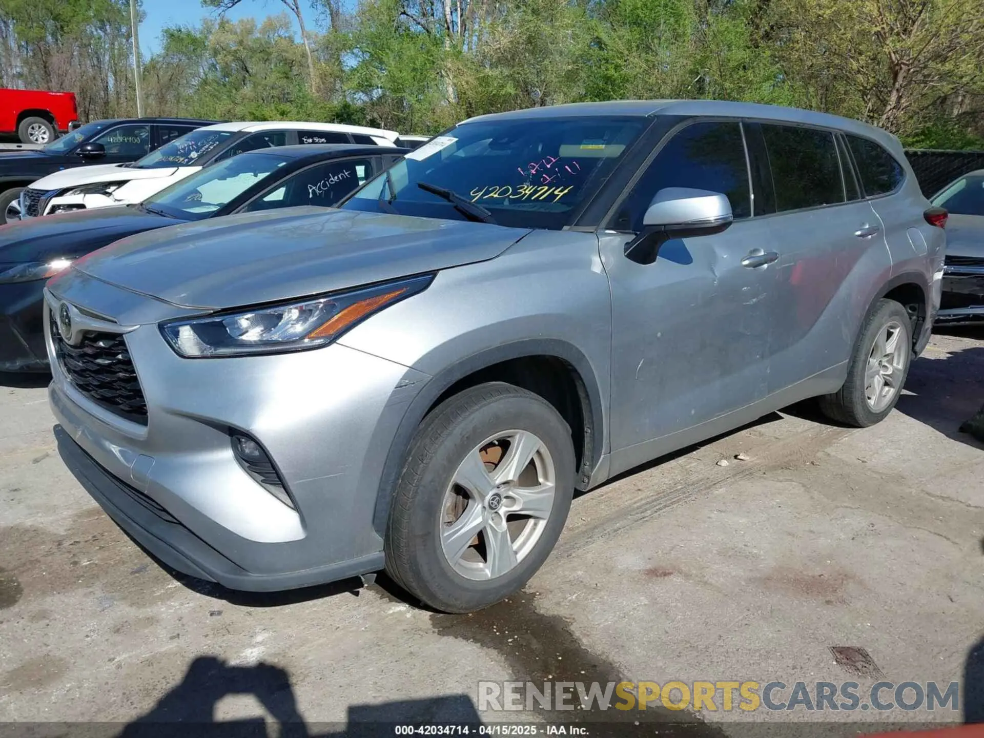 2 Фотография поврежденного автомобиля 5TDZZRAH6LS027761 TOYOTA HIGHLANDER 2020