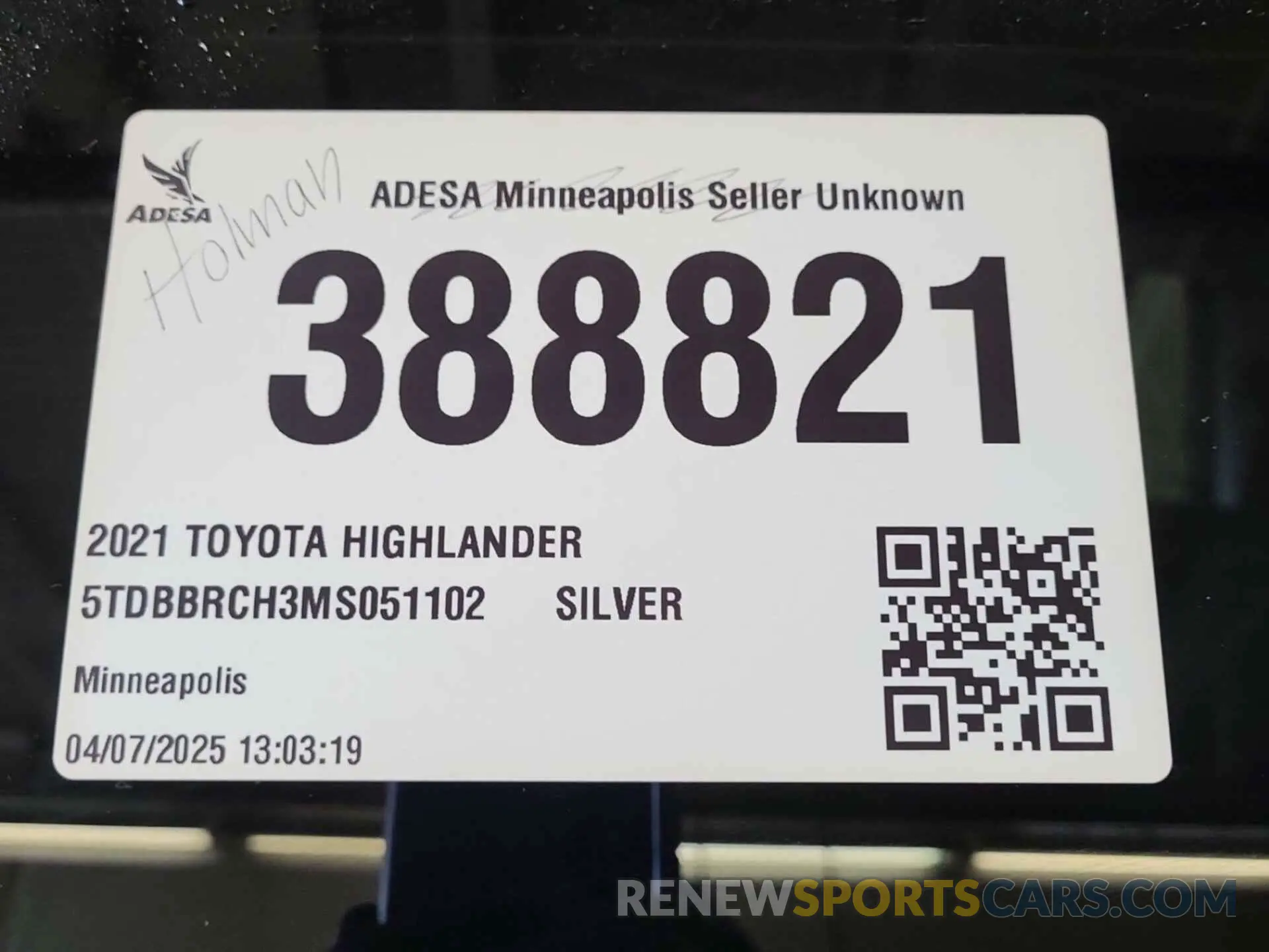 4 Фотография поврежденного автомобиля 5TDBBRCH3MS051102 TOYOTA HIGHLANDER 2021