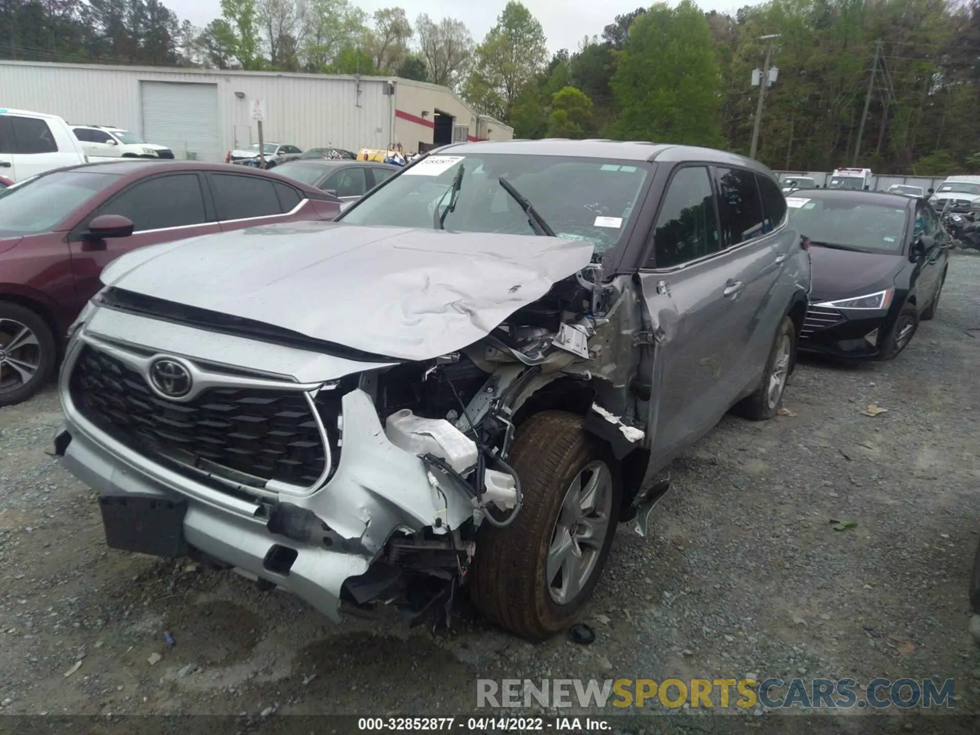 2 Photograph of a damaged car 5TDBZRBH1MS545505 TOYOTA HIGHLANDER 2021