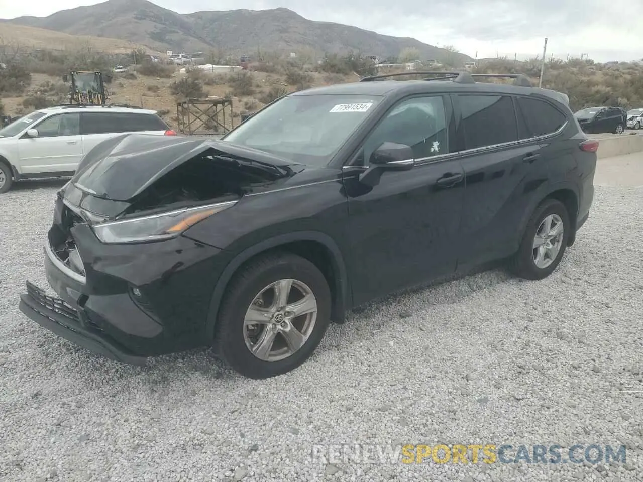 1 Photograph of a damaged car 5TDBZRBH2MS147347 TOYOTA HIGHLANDER 2021