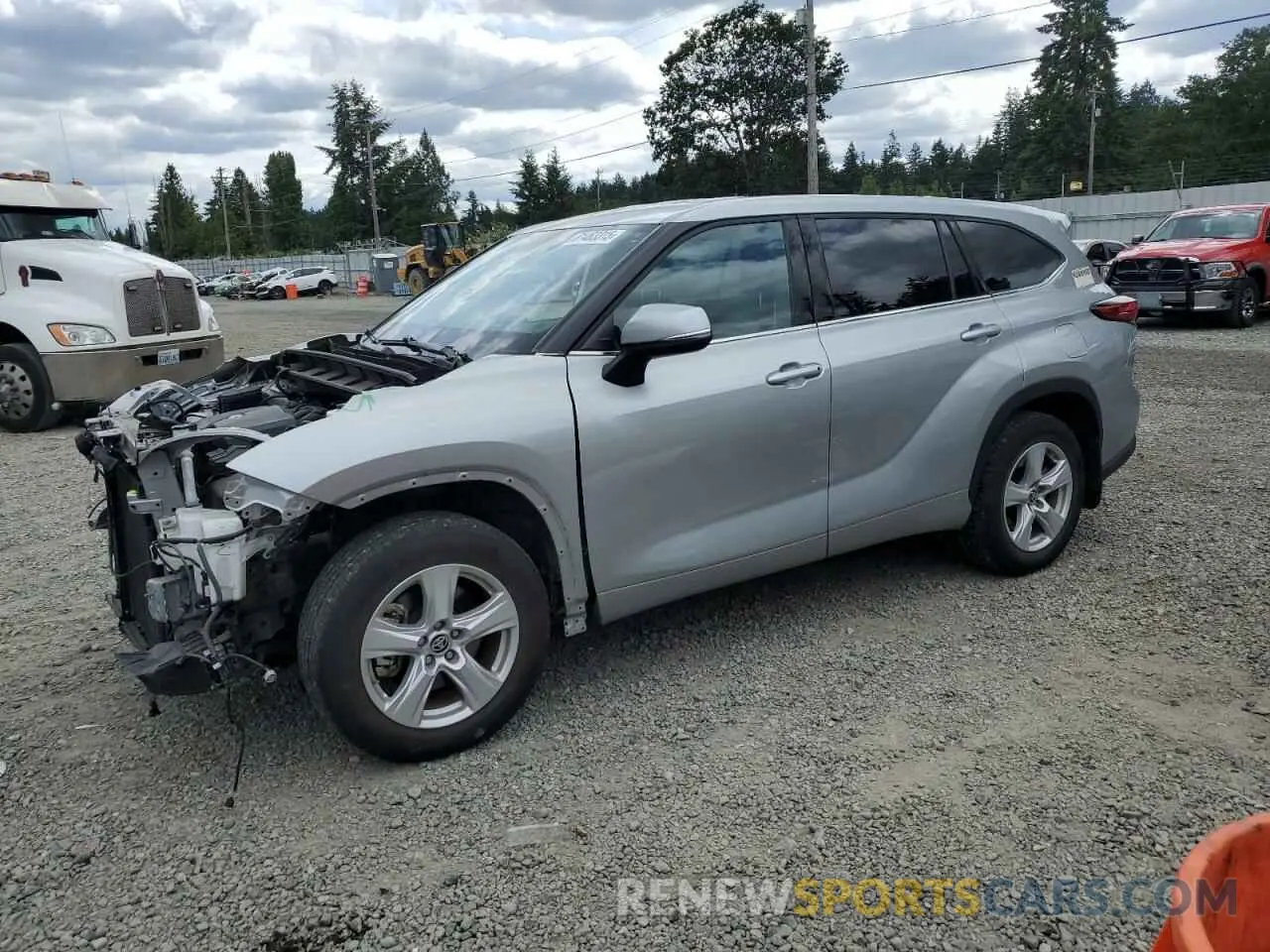 1 Photograph of a damaged car 5TDBZRBH4MS536328 TOYOTA HIGHLANDER 2021