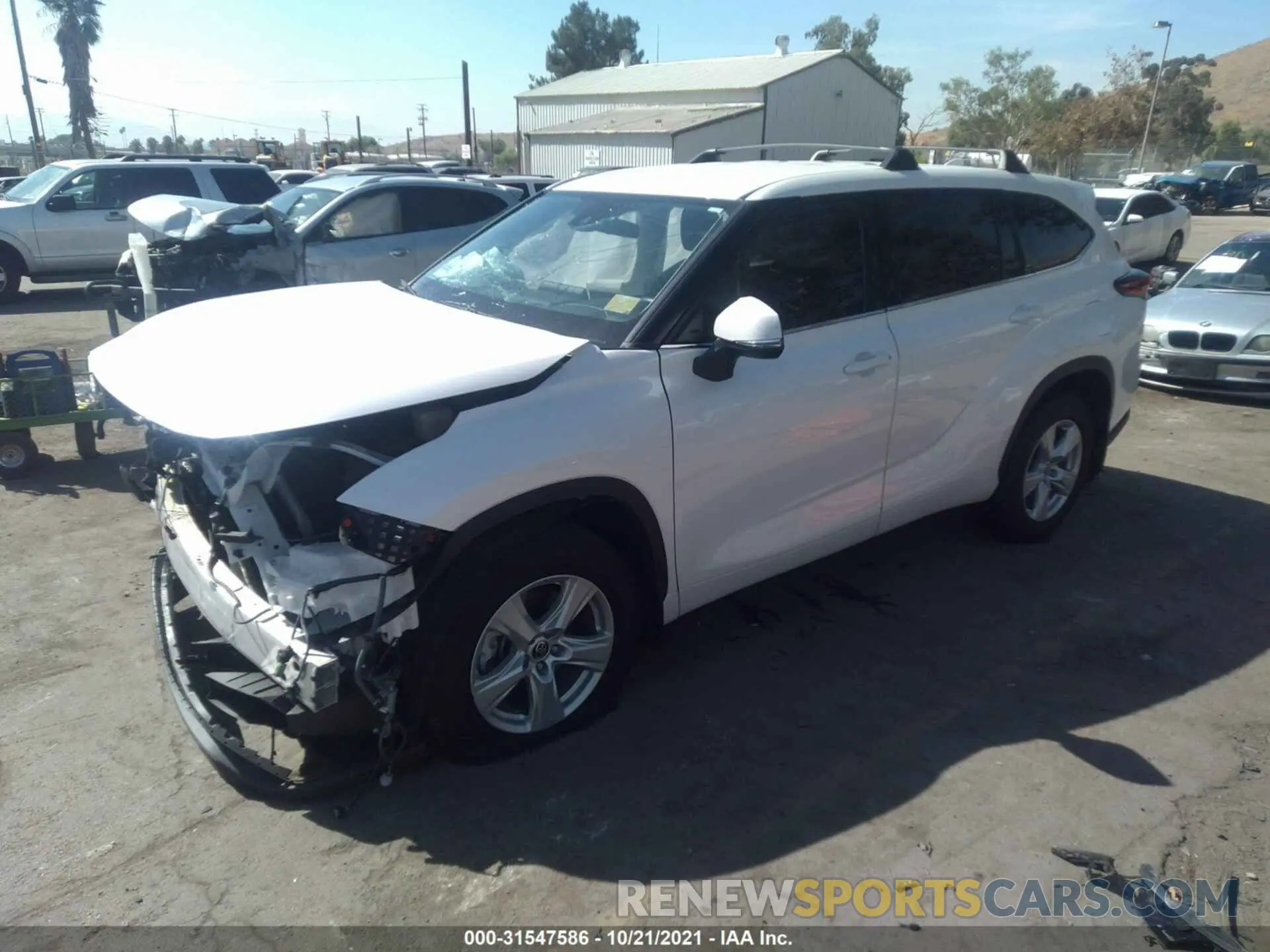 2 Photograph of a damaged car 5TDBZRBH5MS088973 TOYOTA HIGHLANDER 2021