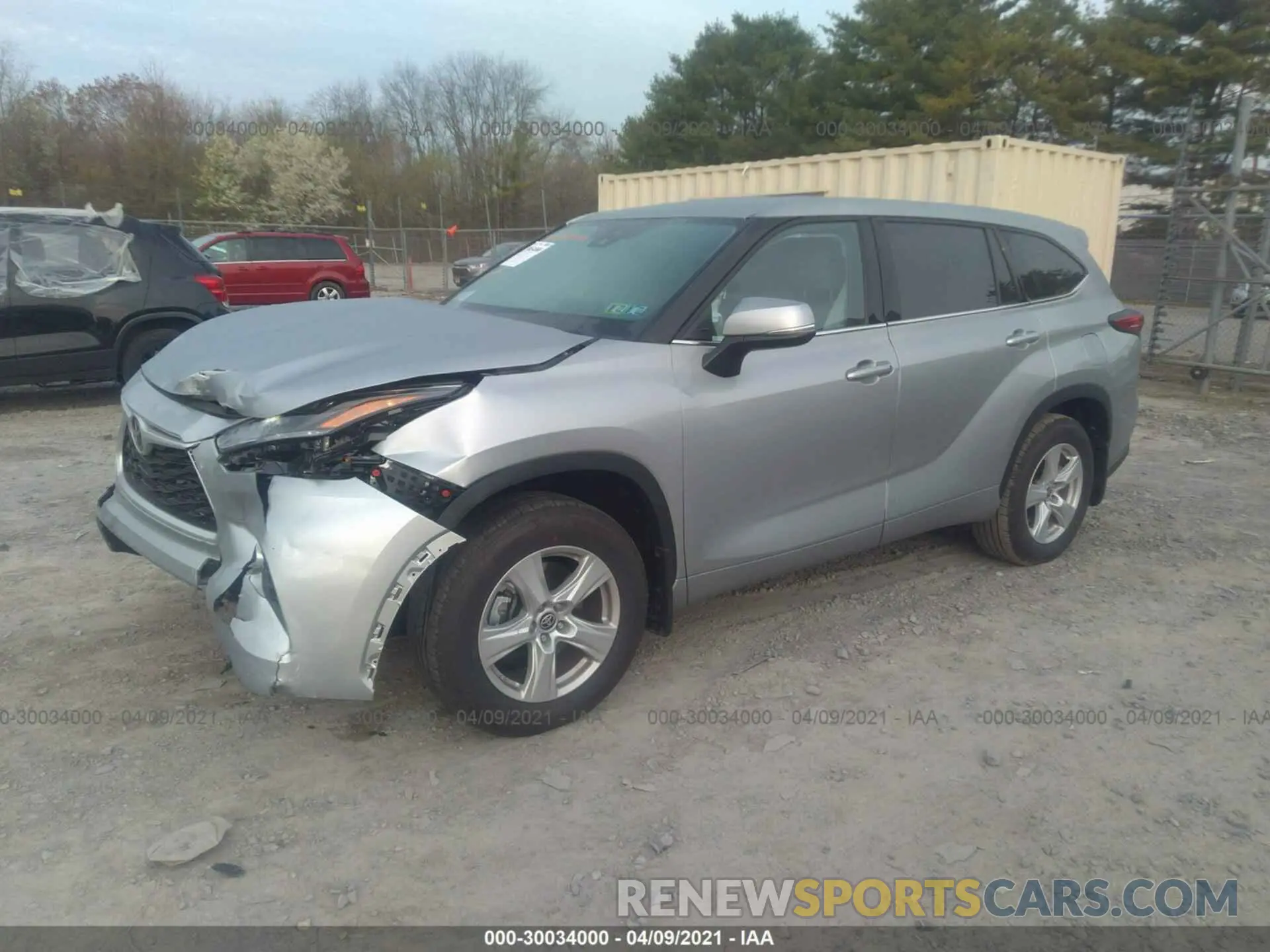 2 Photograph of a damaged car 5TDBZRBH6MS088965 TOYOTA HIGHLANDER 2021