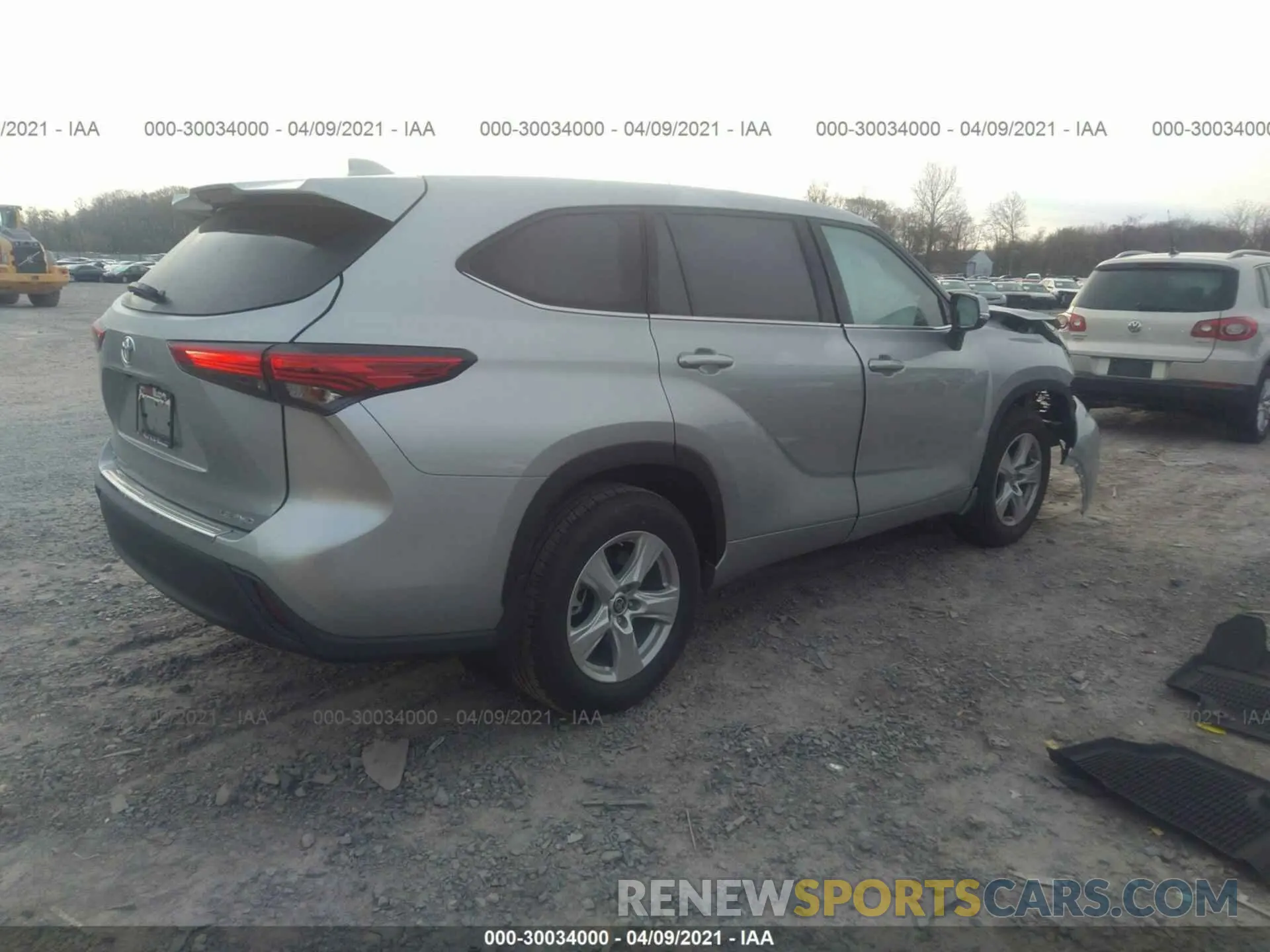 4 Photograph of a damaged car 5TDBZRBH6MS088965 TOYOTA HIGHLANDER 2021