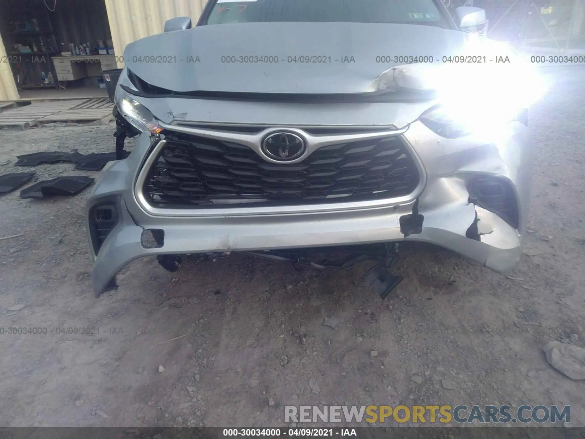 6 Photograph of a damaged car 5TDBZRBH6MS088965 TOYOTA HIGHLANDER 2021