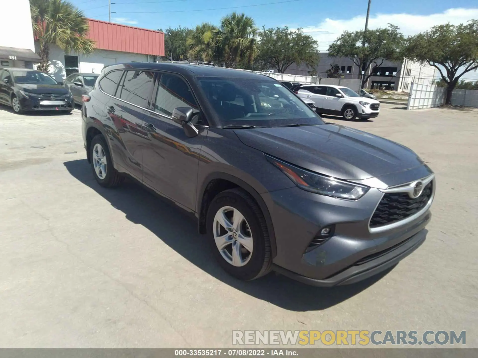1 Photograph of a damaged car 5TDBZRBH6MS120670 TOYOTA HIGHLANDER 2021