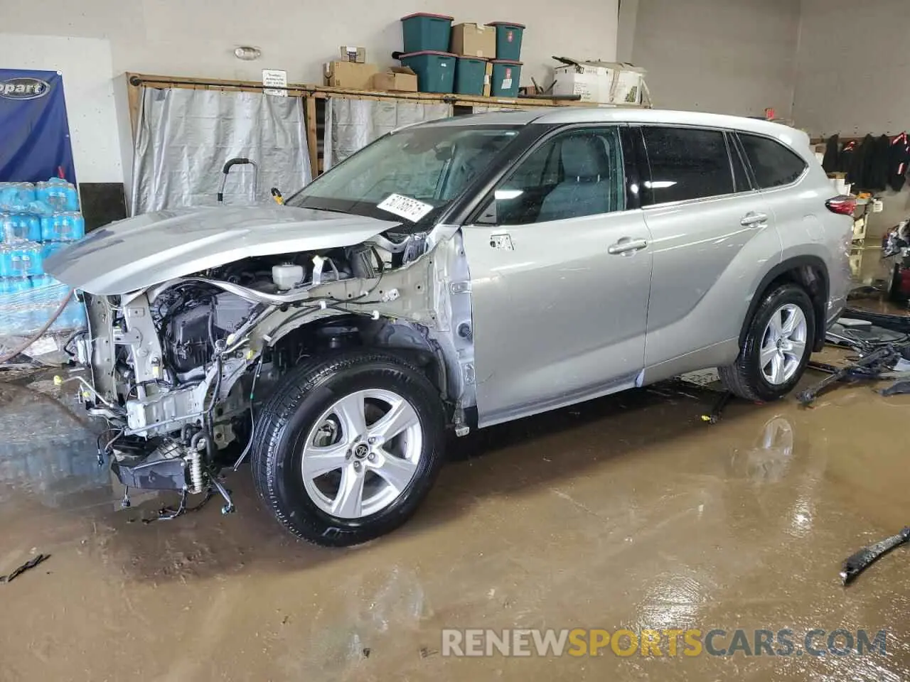 1 Photograph of a damaged car 5TDBZRBH6MS523435 TOYOTA HIGHLANDER 2021