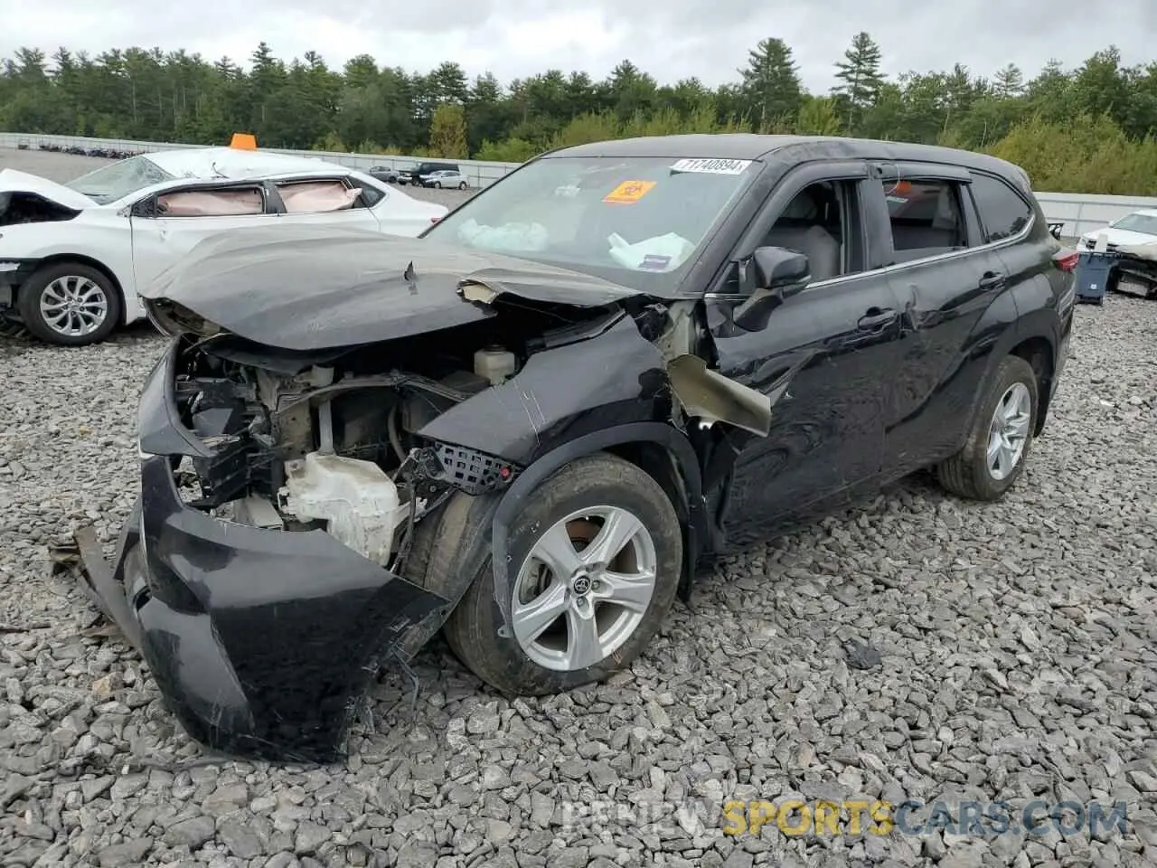 1 Photograph of a damaged car 5TDBZRBH7MS074864 TOYOTA HIGHLANDER 2021