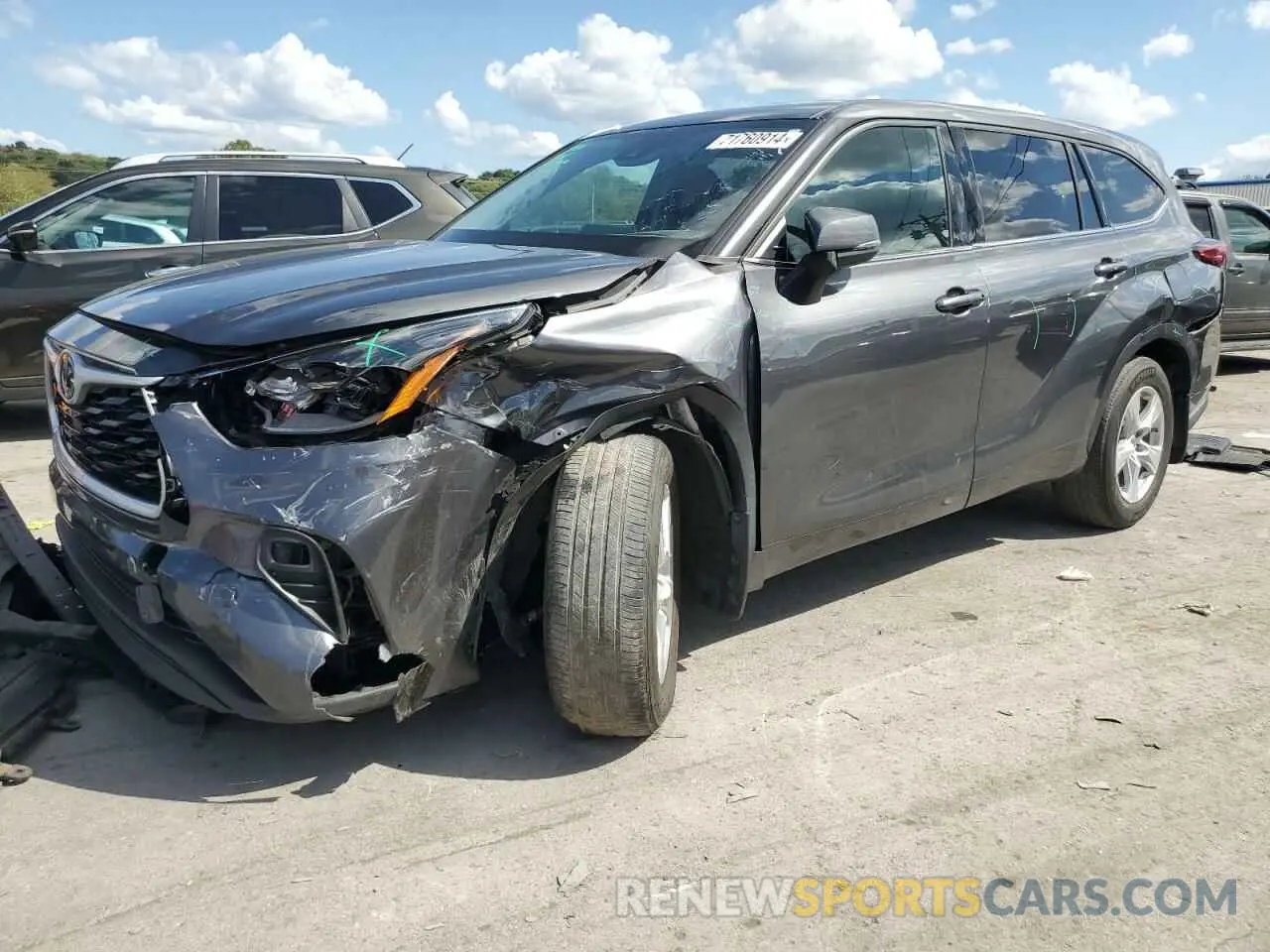1 Фотография поврежденного автомобиля 5TDBZRBH8MS525347 TOYOTA HIGHLANDER 2021