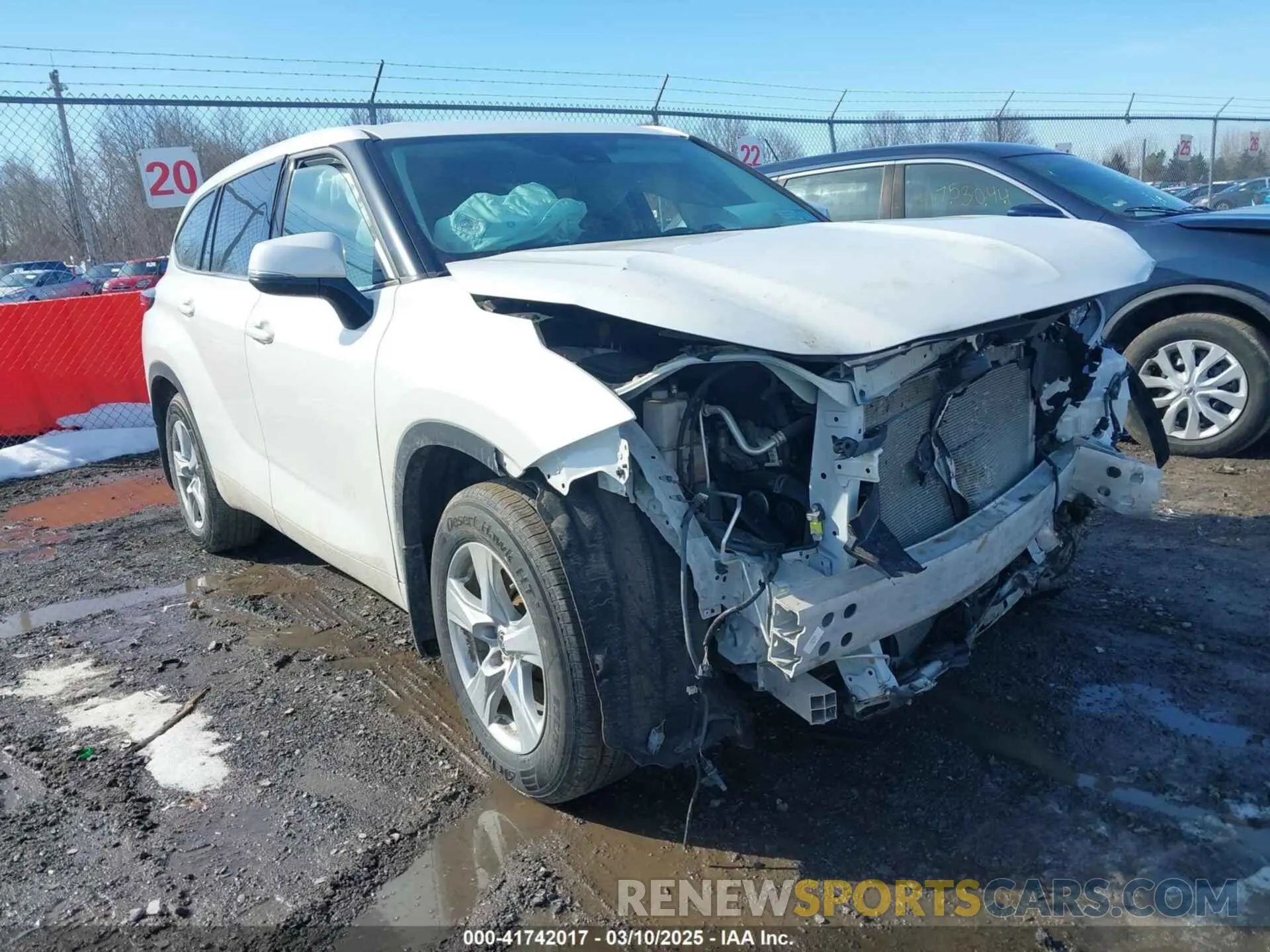 1 Фотография поврежденного автомобиля 5TDCZRBH0MS134102 TOYOTA HIGHLANDER 2021