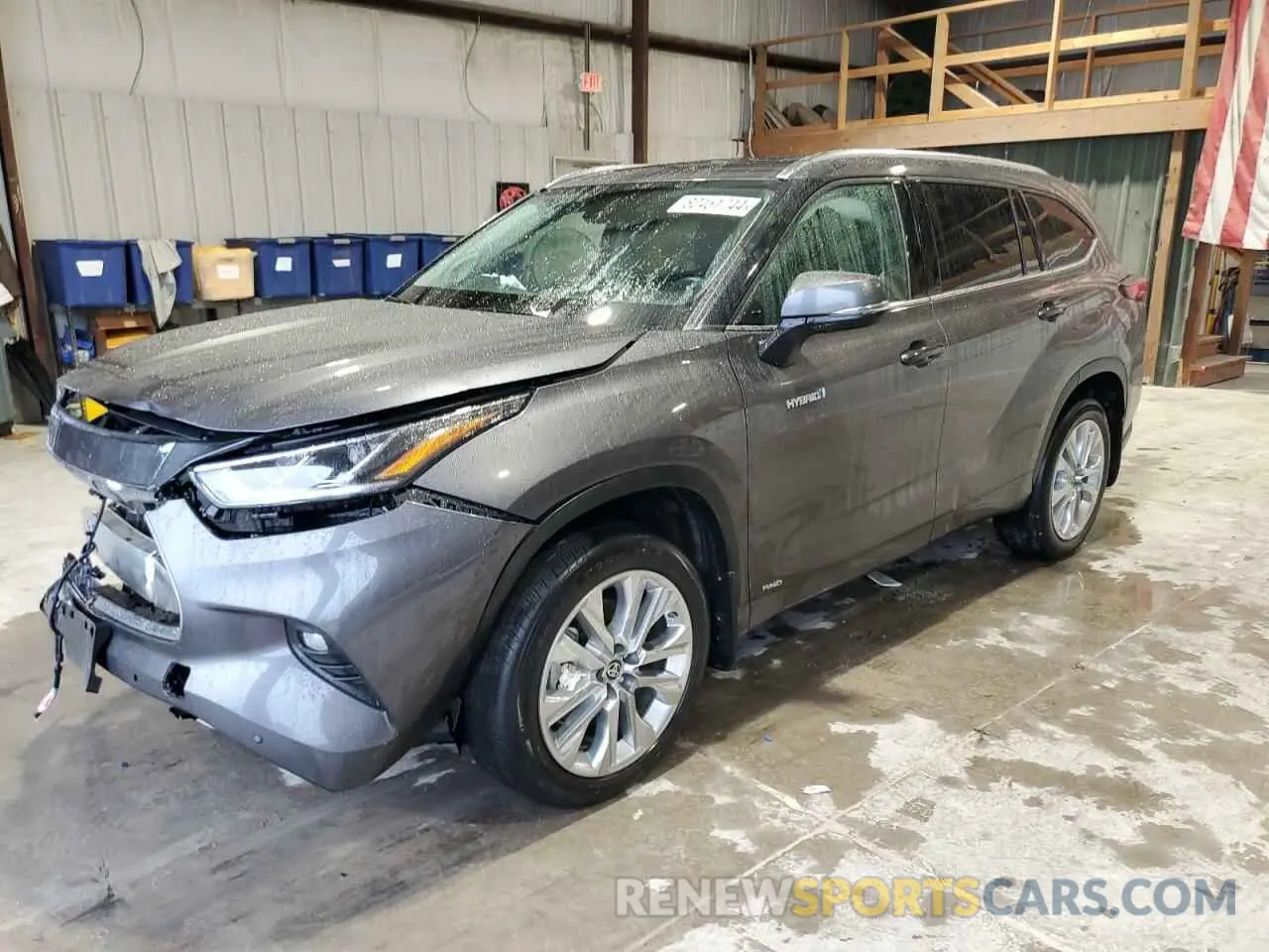 1 Photograph of a damaged car 5TDDBRCH7MS533614 TOYOTA HIGHLANDER 2021