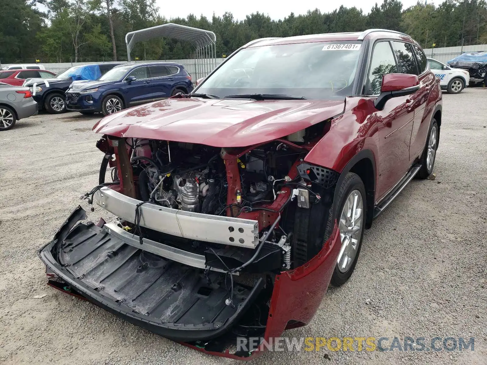 2 Photograph of a damaged car 5TDDZRBH0MS073757 TOYOTA HIGHLANDER 2021