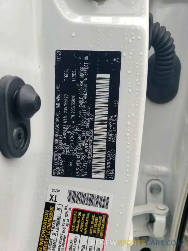 13 Фотография поврежденного автомобиля 5TDEBRCH0MS028390 TOYOTA HIGHLANDER 2021