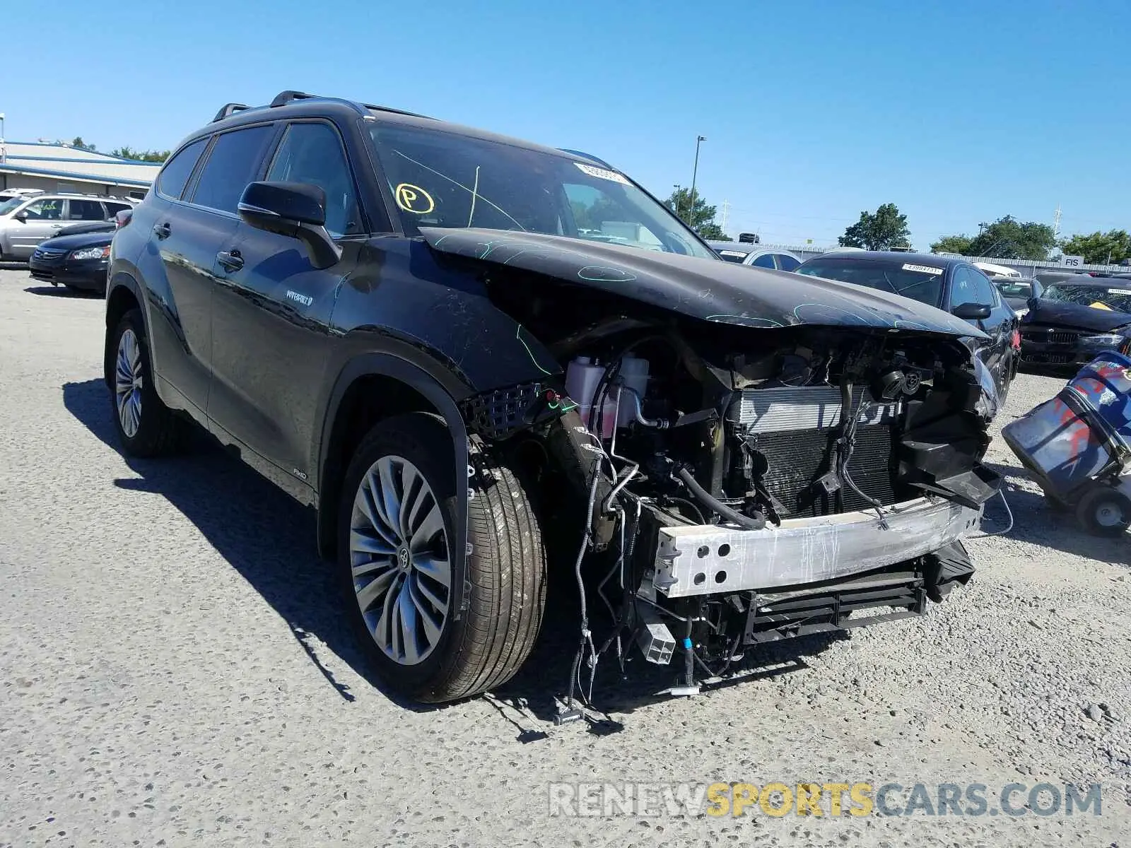 1 Photograph of a damaged car 5TDEBRCH7MS021985 TOYOTA HIGHLANDER 2021