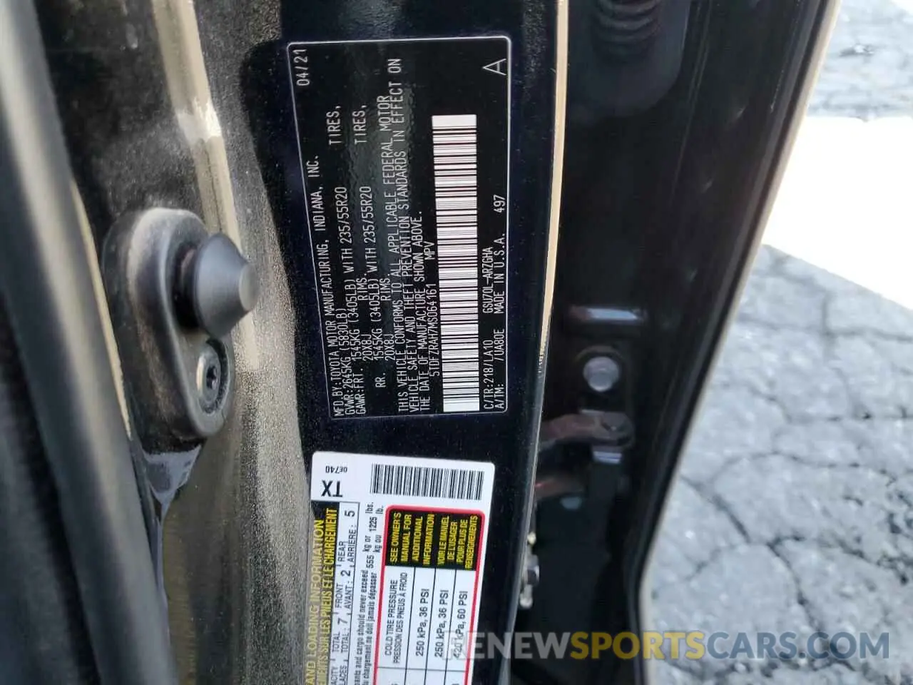 12 Фотография поврежденного автомобиля 5TDFZRAH7MS064161 TOYOTA HIGHLANDER 2021