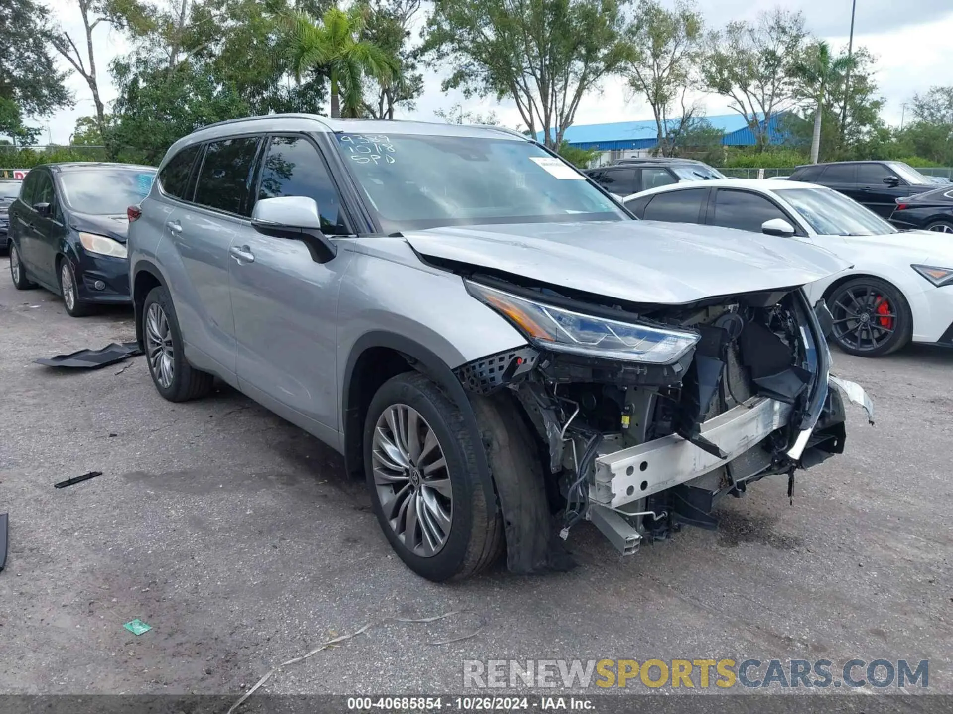 1 Photograph of a damaged car 5TDFZRBH3MS129389 TOYOTA HIGHLANDER 2021