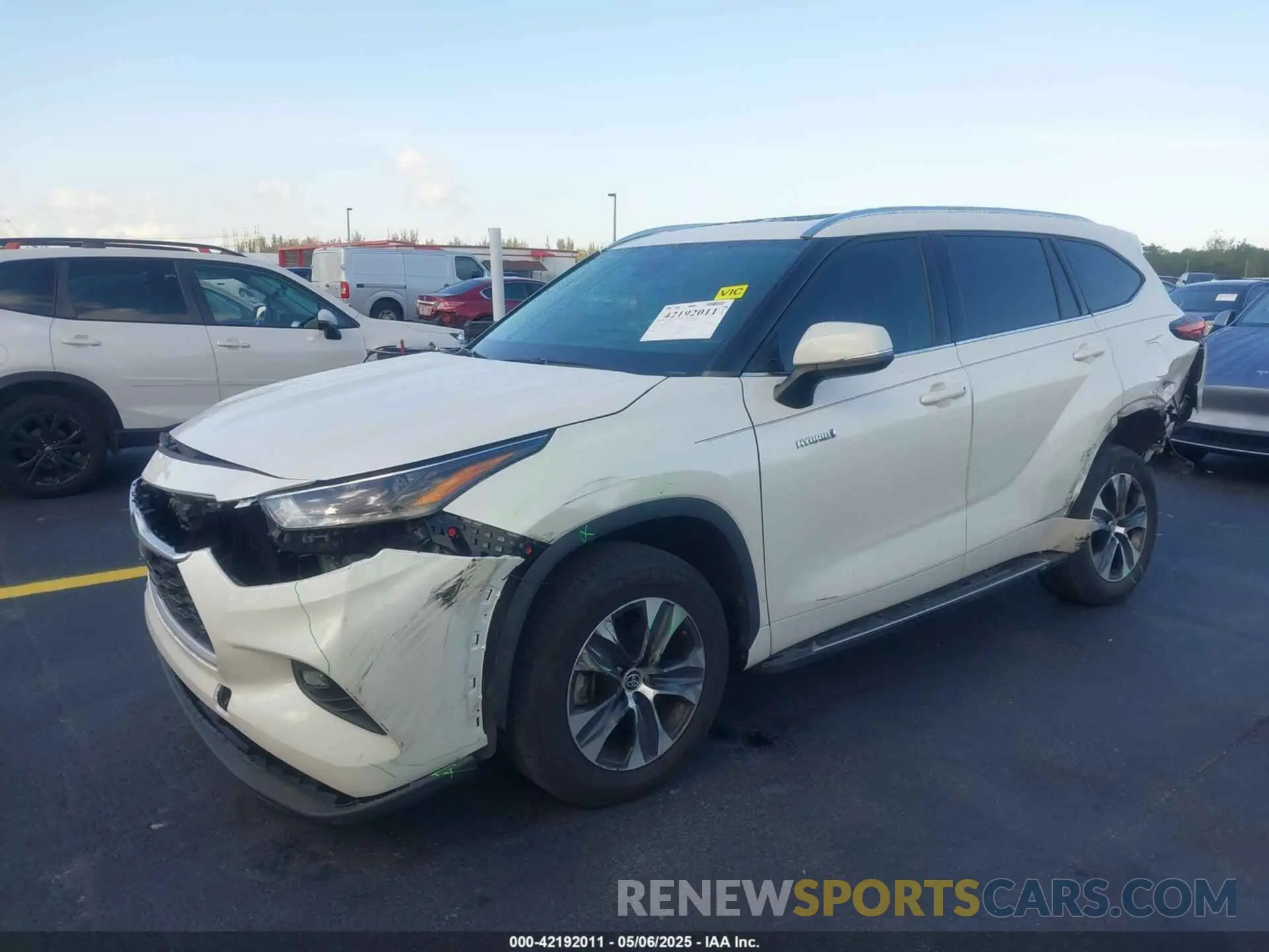 2 Фотография поврежденного автомобиля 5TDGARAH3MS506073 TOYOTA HIGHLANDER 2021