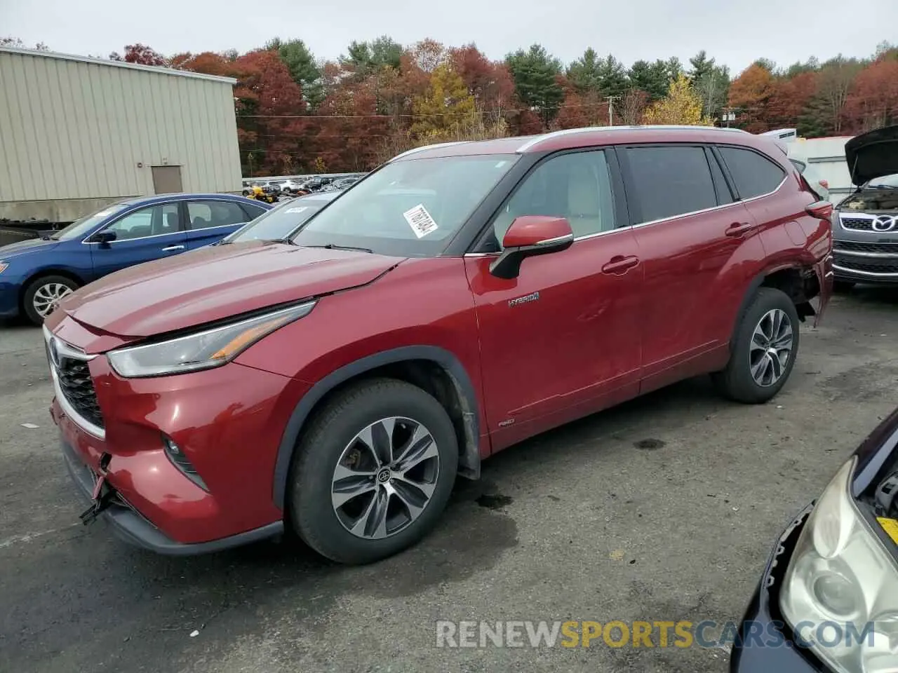 1 Фотография поврежденного автомобиля 5TDGBRCH4MS522941 TOYOTA HIGHLANDER 2021