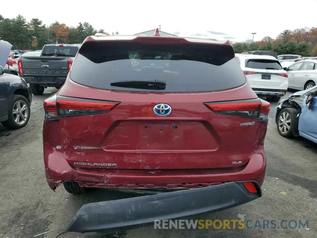6 Фотография поврежденного автомобиля 5TDGBRCH4MS522941 TOYOTA HIGHLANDER 2021
