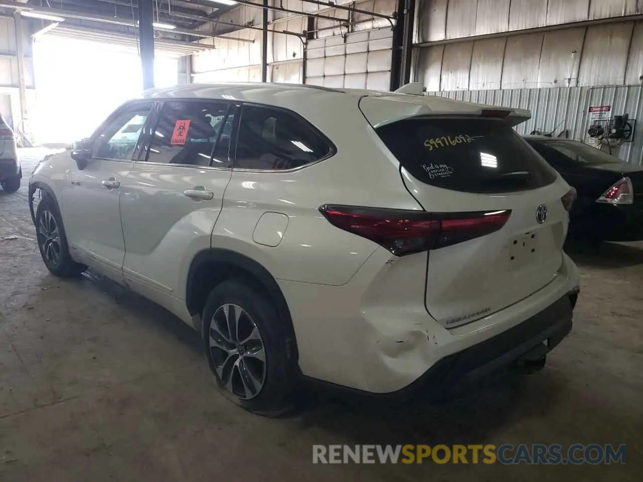 3 Фотография поврежденного автомобиля 5TDGBRCH5MS532362 TOYOTA HIGHLANDER 2021