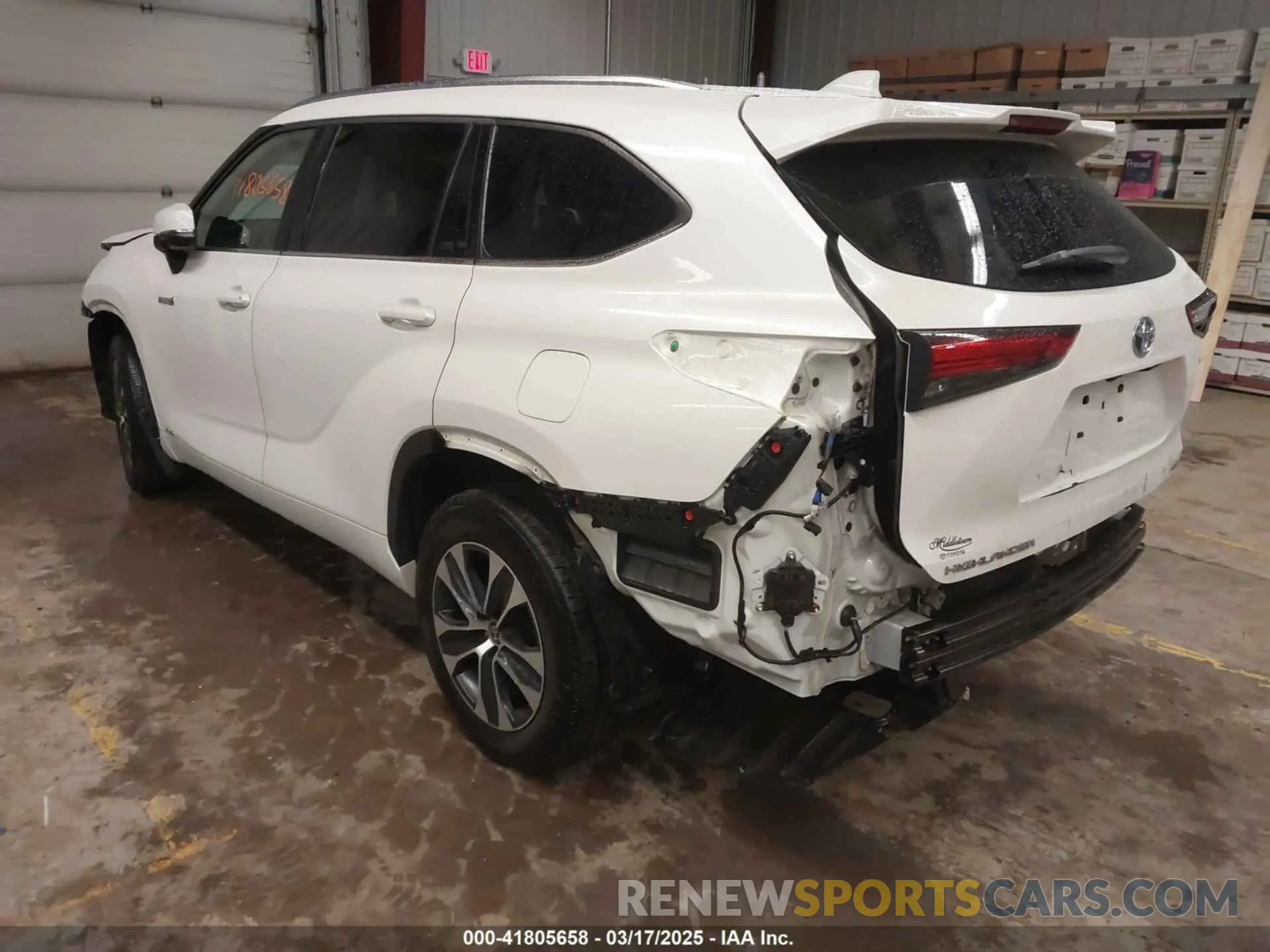 3 Фотография поврежденного автомобиля 5TDGBRCH7MS024992 TOYOTA HIGHLANDER 2021