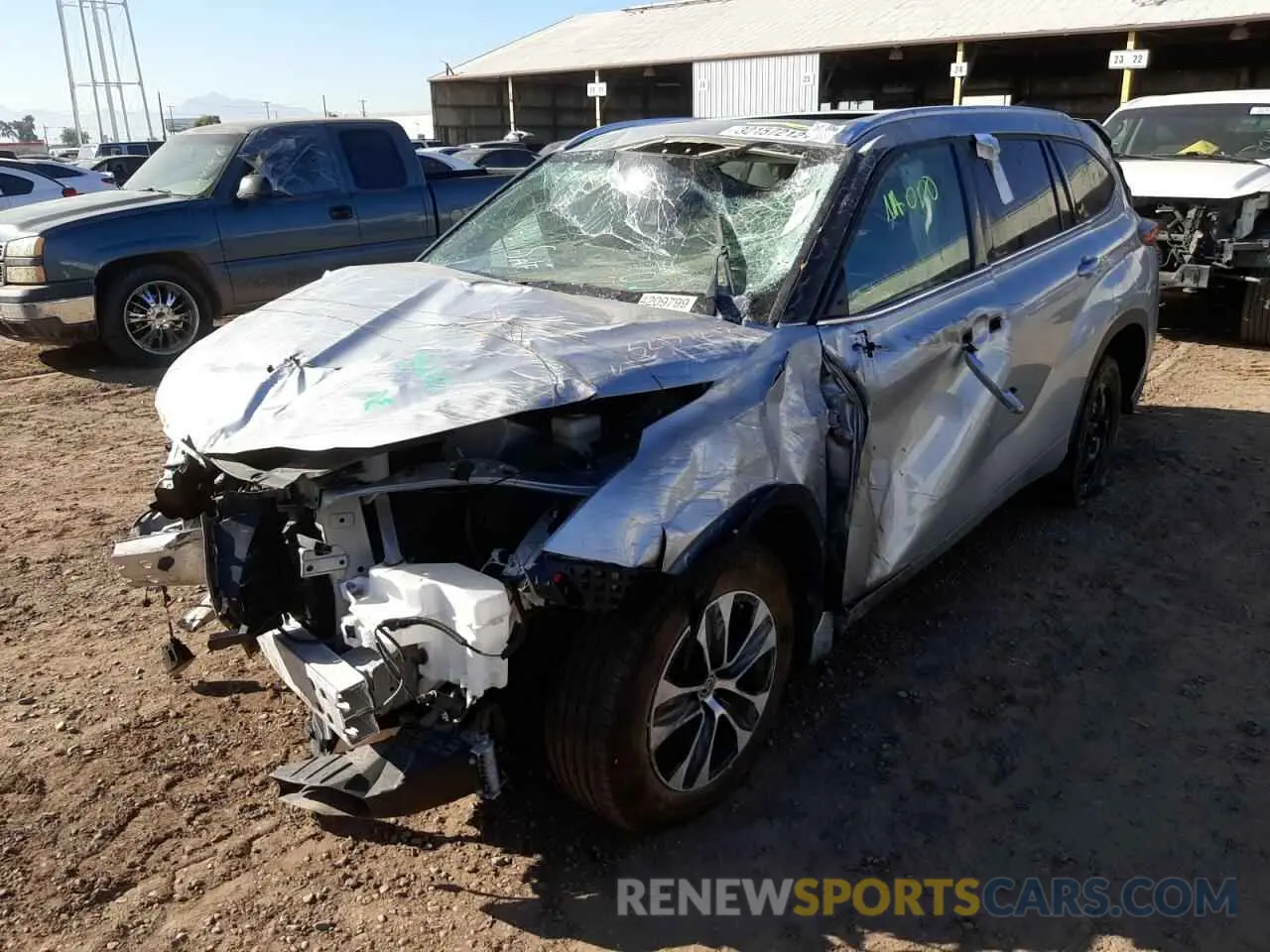 2 Фотография поврежденного автомобиля 5TDGZRAH2MS051368 TOYOTA HIGHLANDER 2021