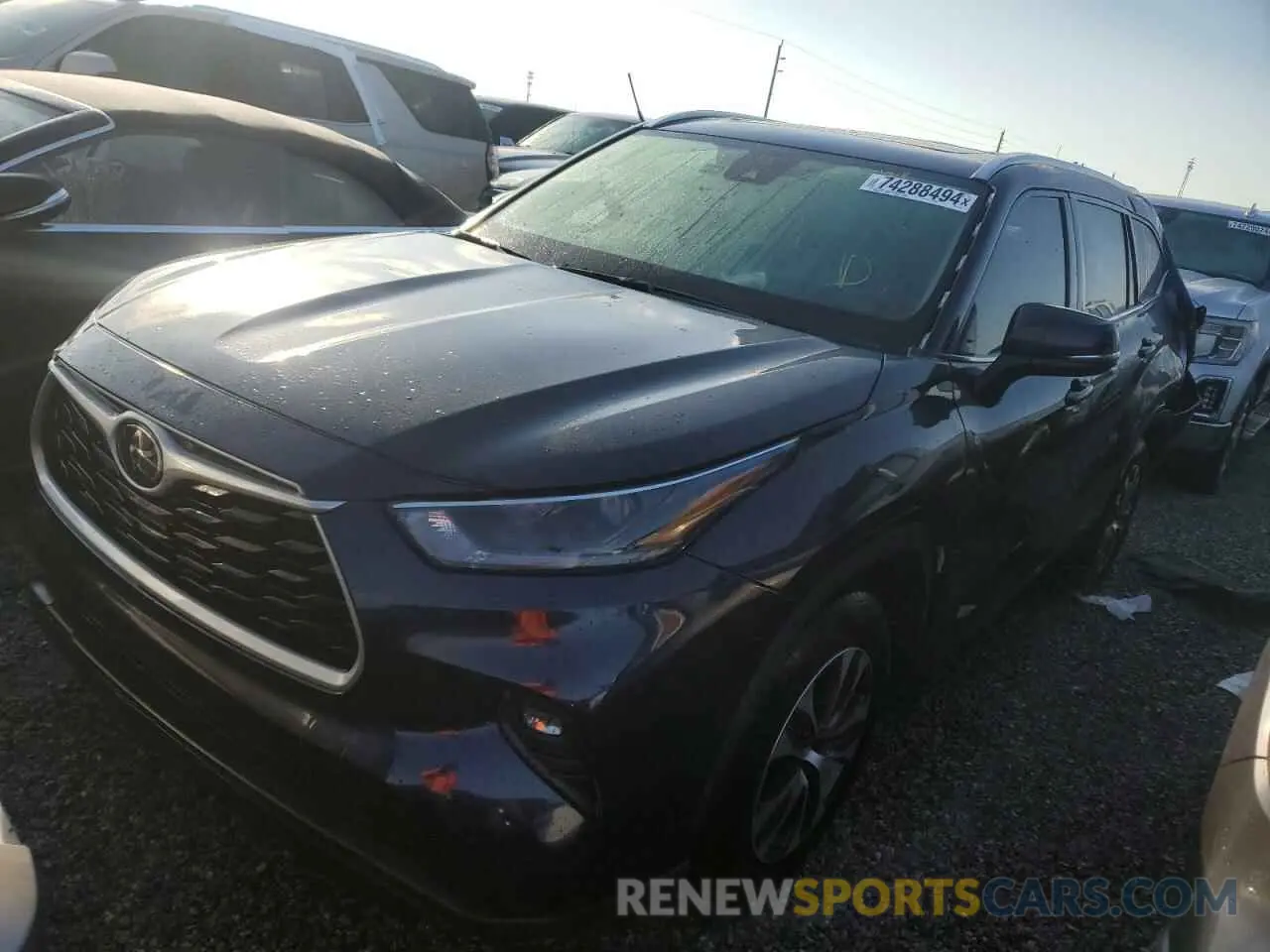 1 Photograph of a damaged car 5TDGZRAH3MS517857 TOYOTA HIGHLANDER 2021
