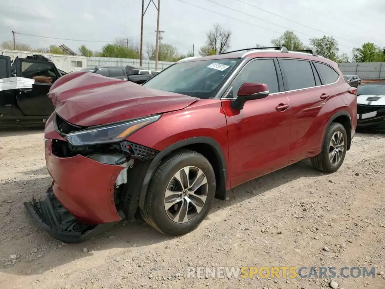 1 Photograph of a damaged car 5TDGZRAH5MS525569 TOYOTA HIGHLANDER 2021
