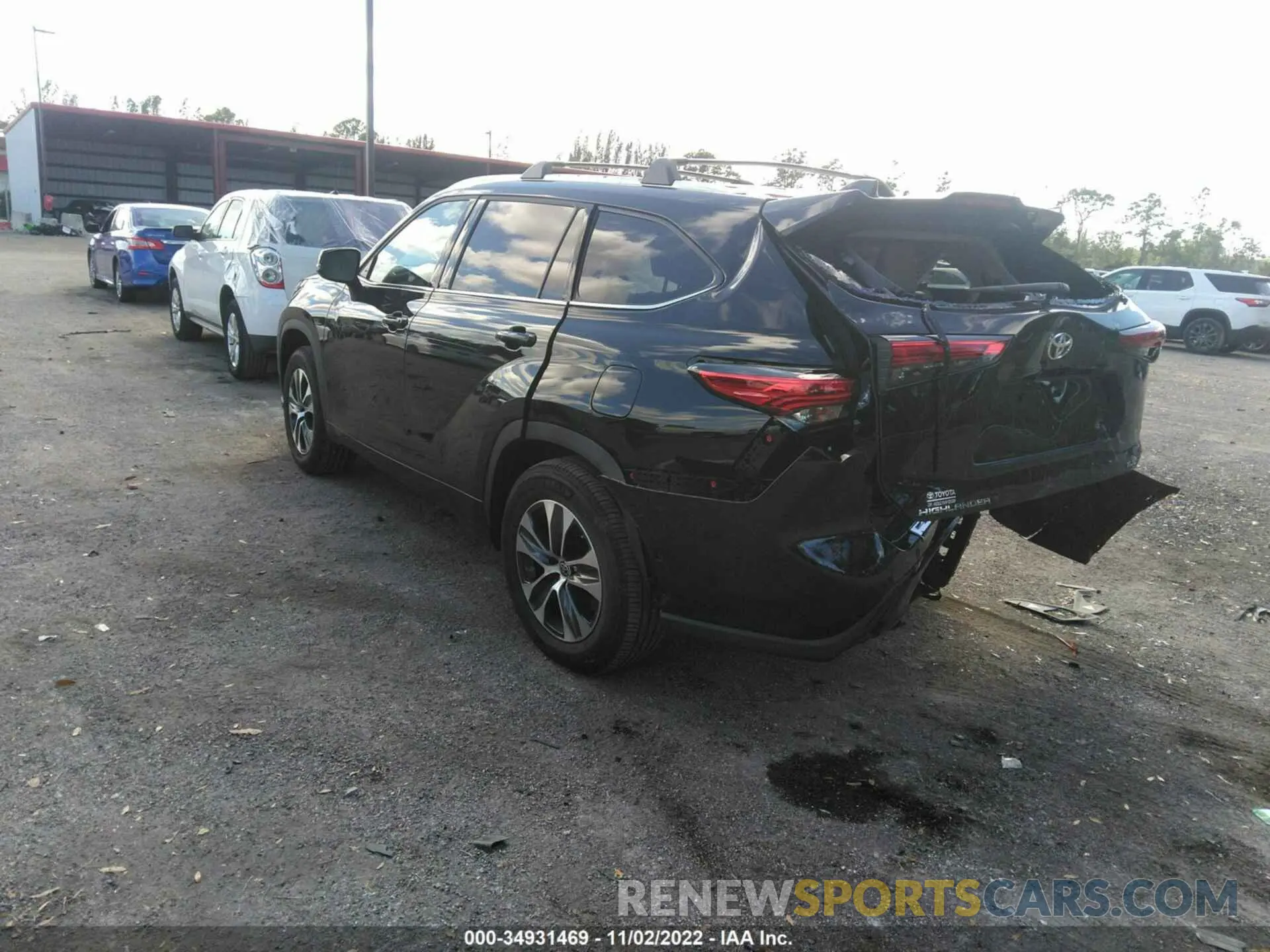 3 Фотография поврежденного автомобиля 5TDGZRAH7MS086925 TOYOTA HIGHLANDER 2021